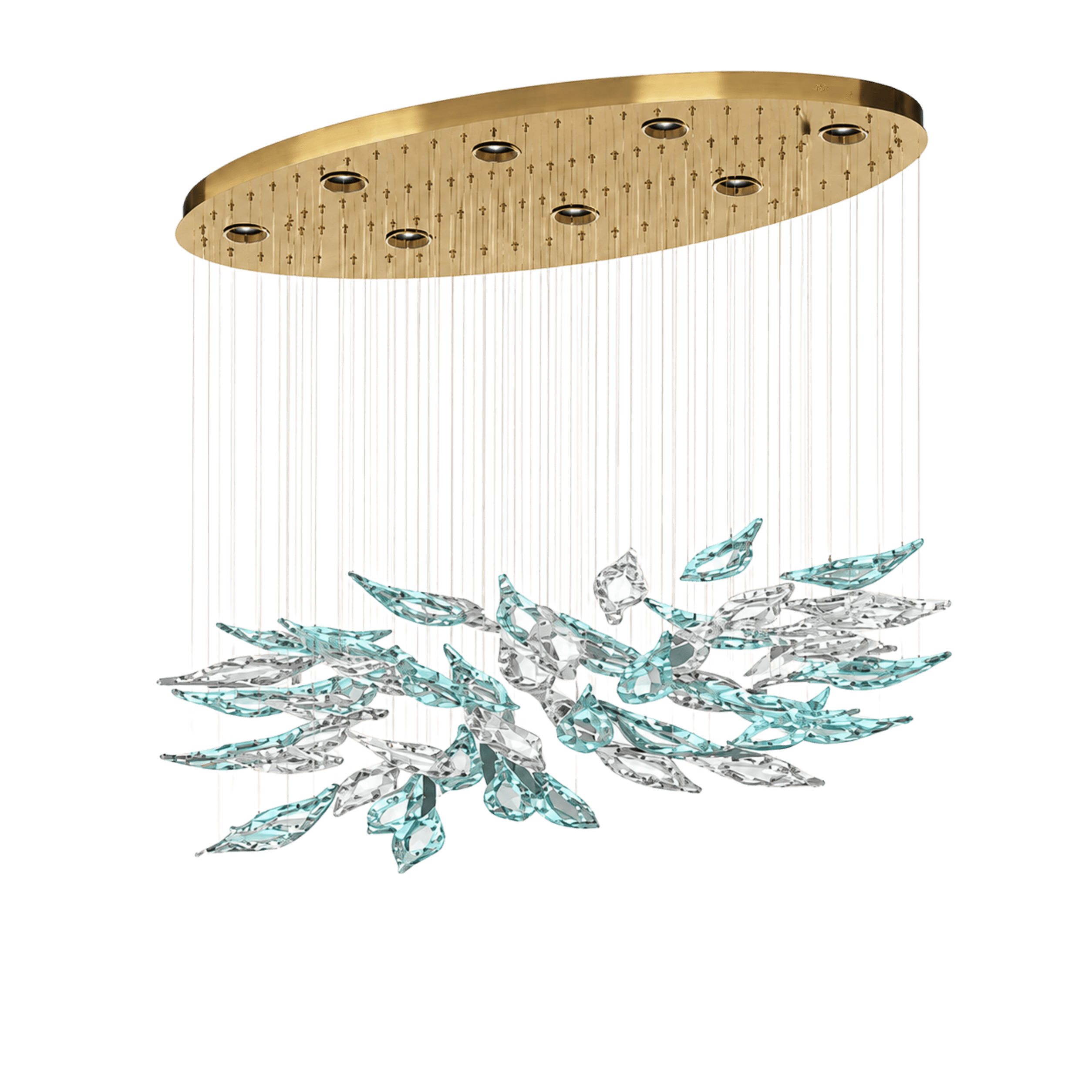 Turquoise Shard Cluster Chandelier Light