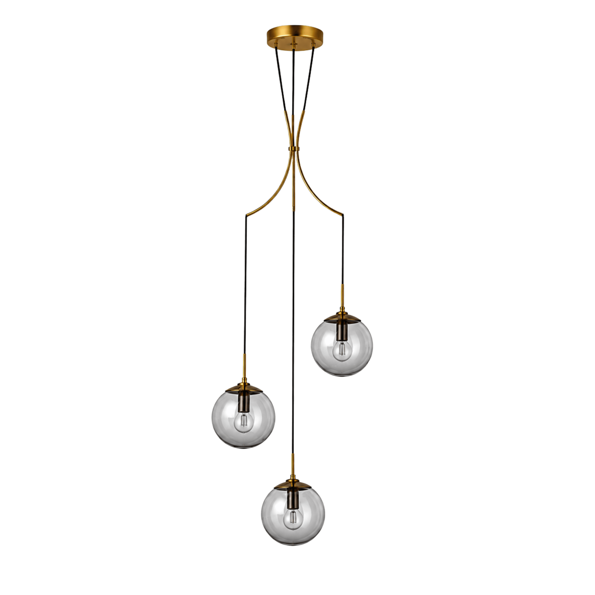 Tri-Drop Cluster Globe Chandelier Light