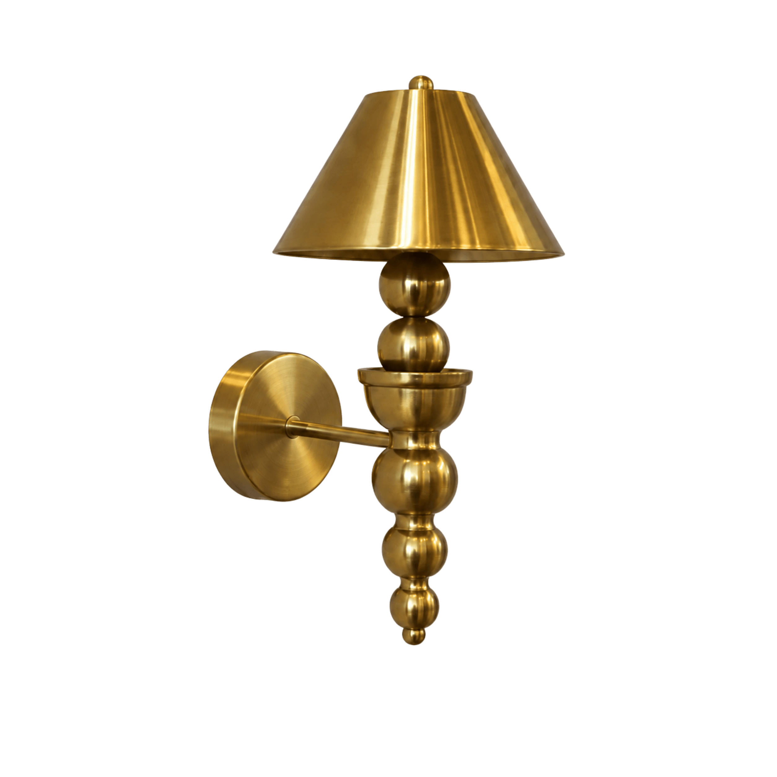Beaded Column Cone Wall Light