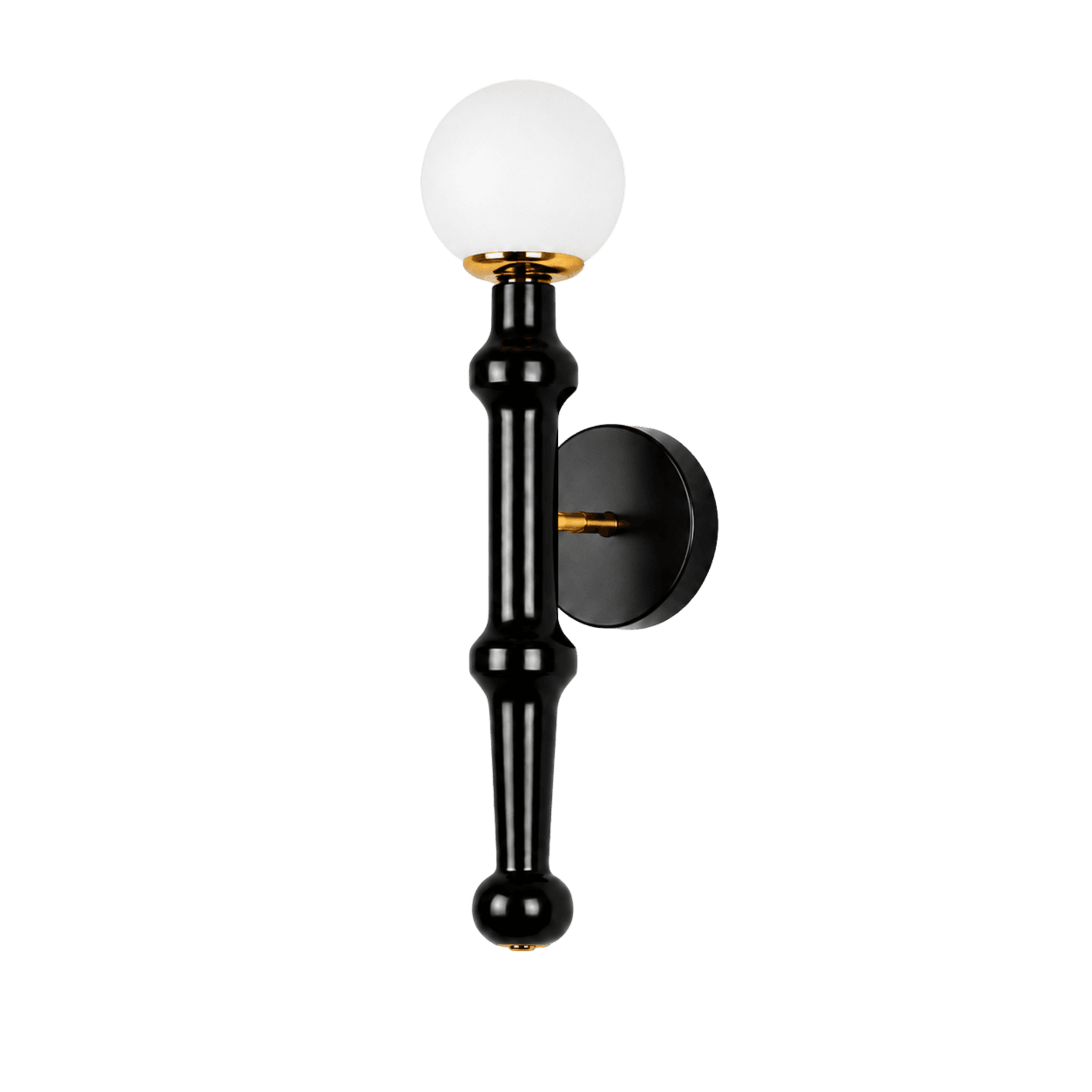 Turned Baluster Globe Wall Light