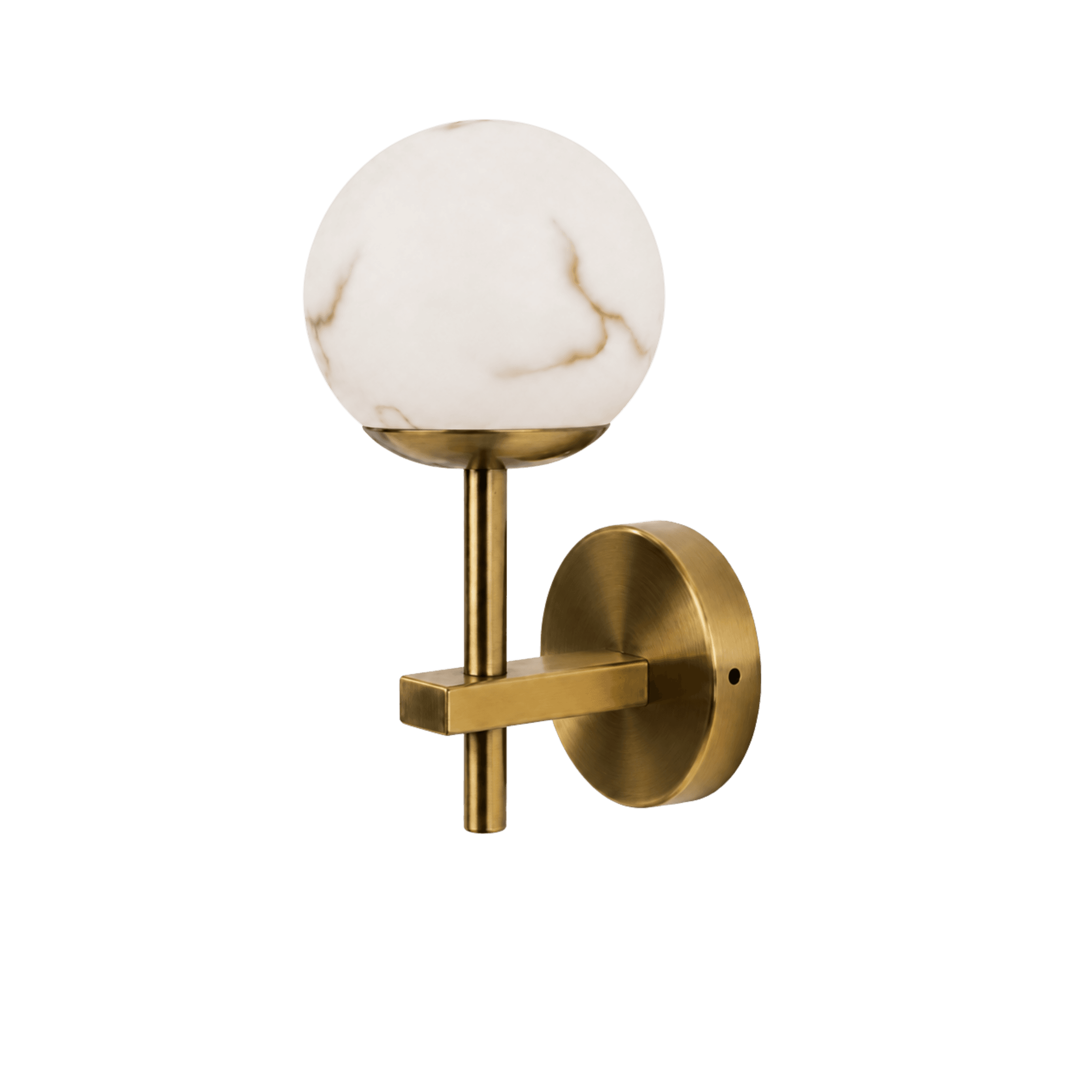 Stem and Sphere Wall Light