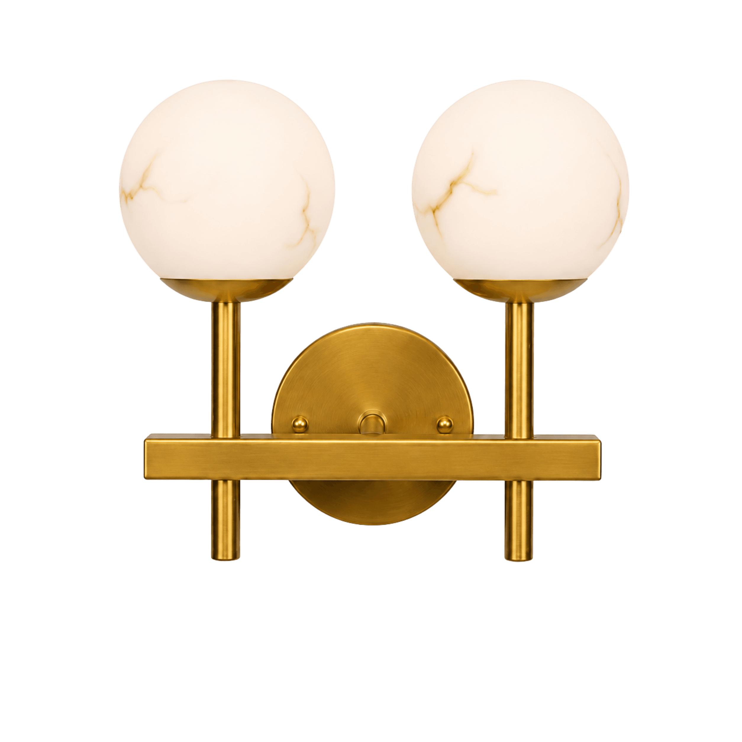 Double Stem and Sphere Wall Light