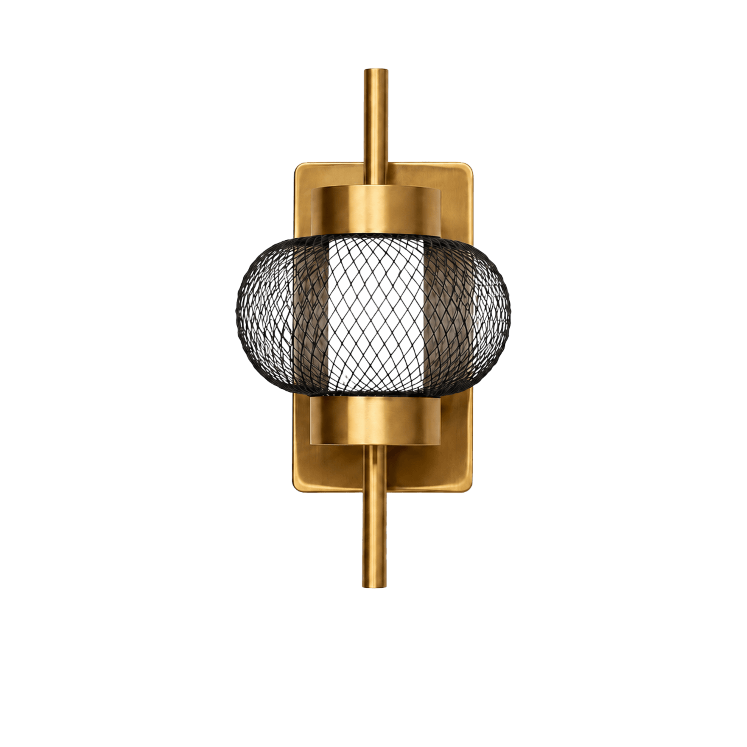 Black Mesh Cage Wall Light