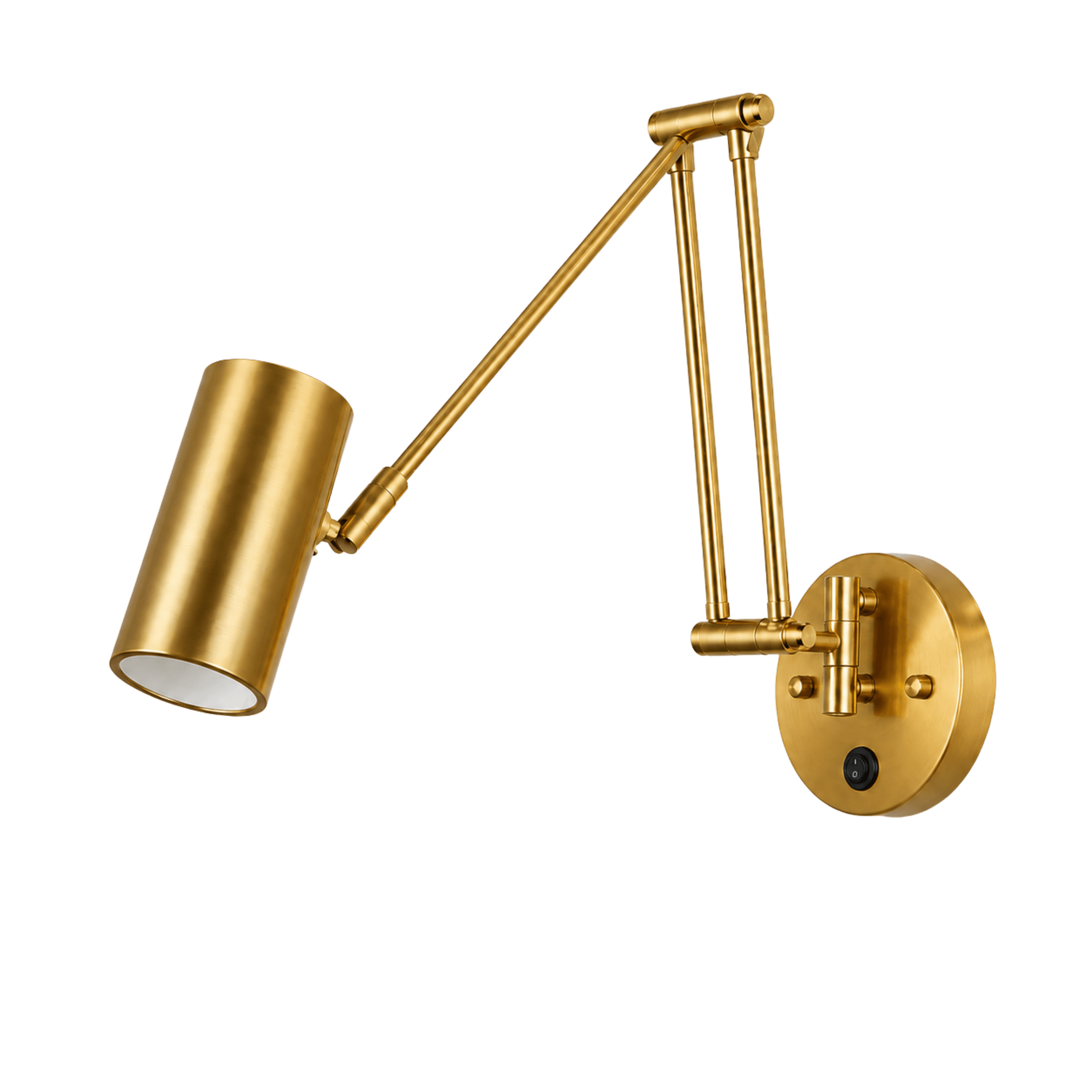 Gold Swing Arm Wall Light