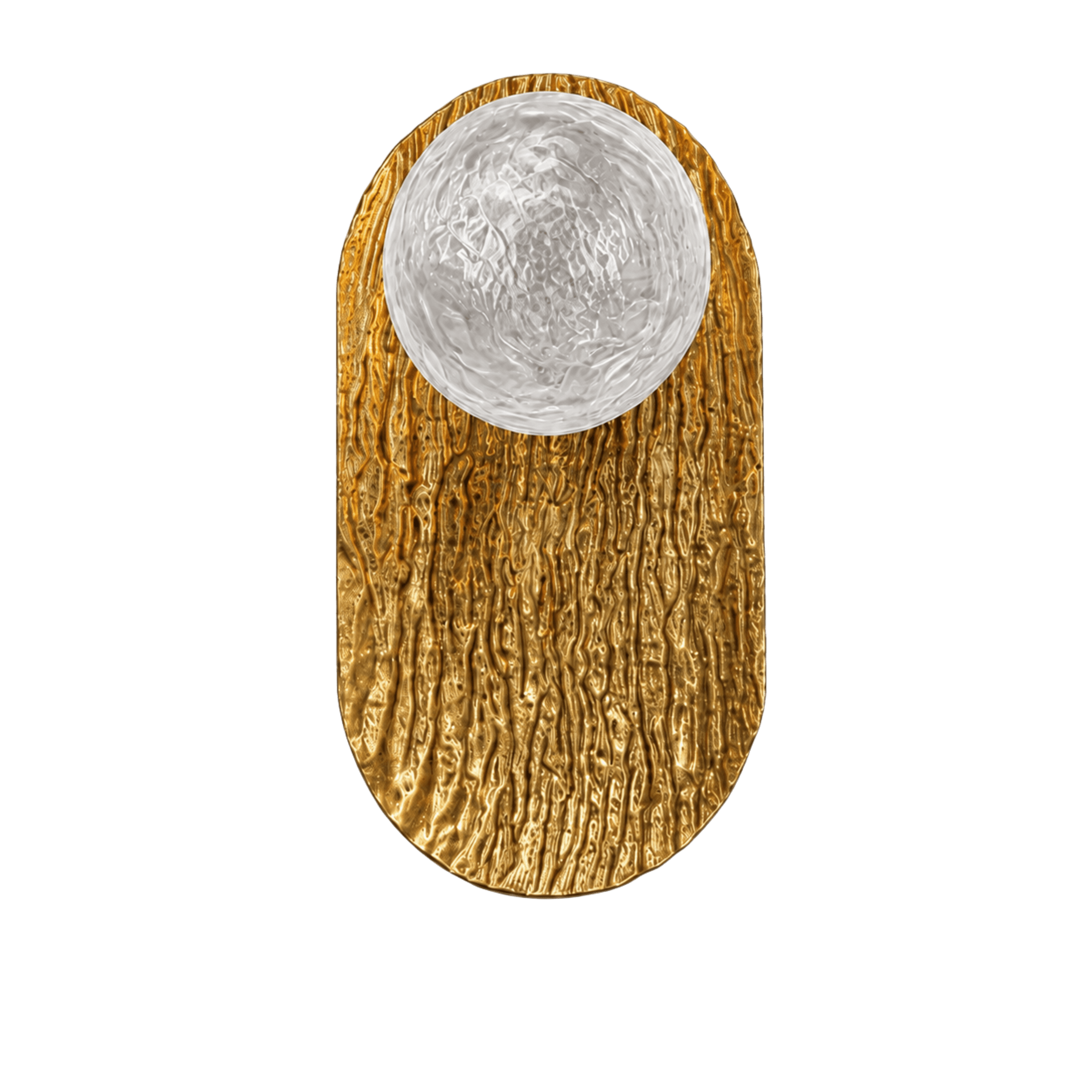 Hammered Gold Oval Wall Light