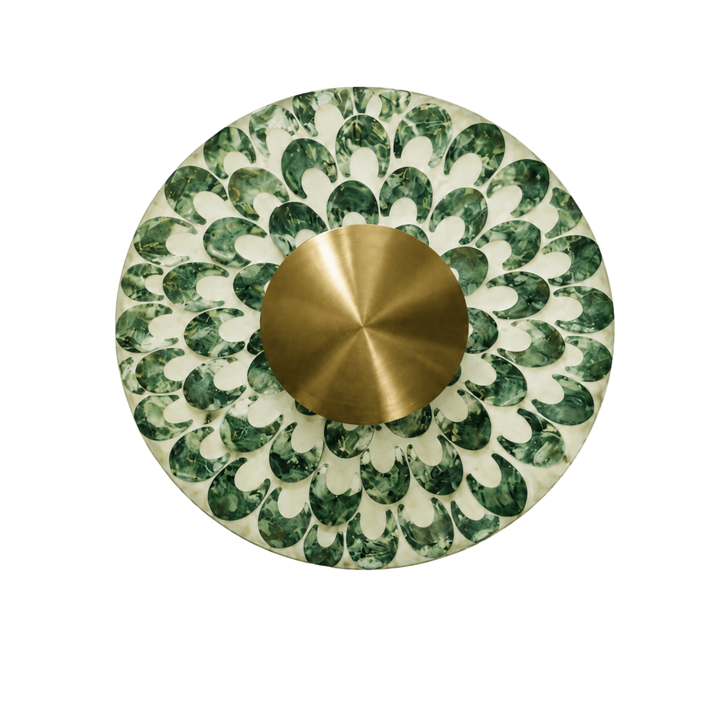 Malachite Flower Disc Wall Light