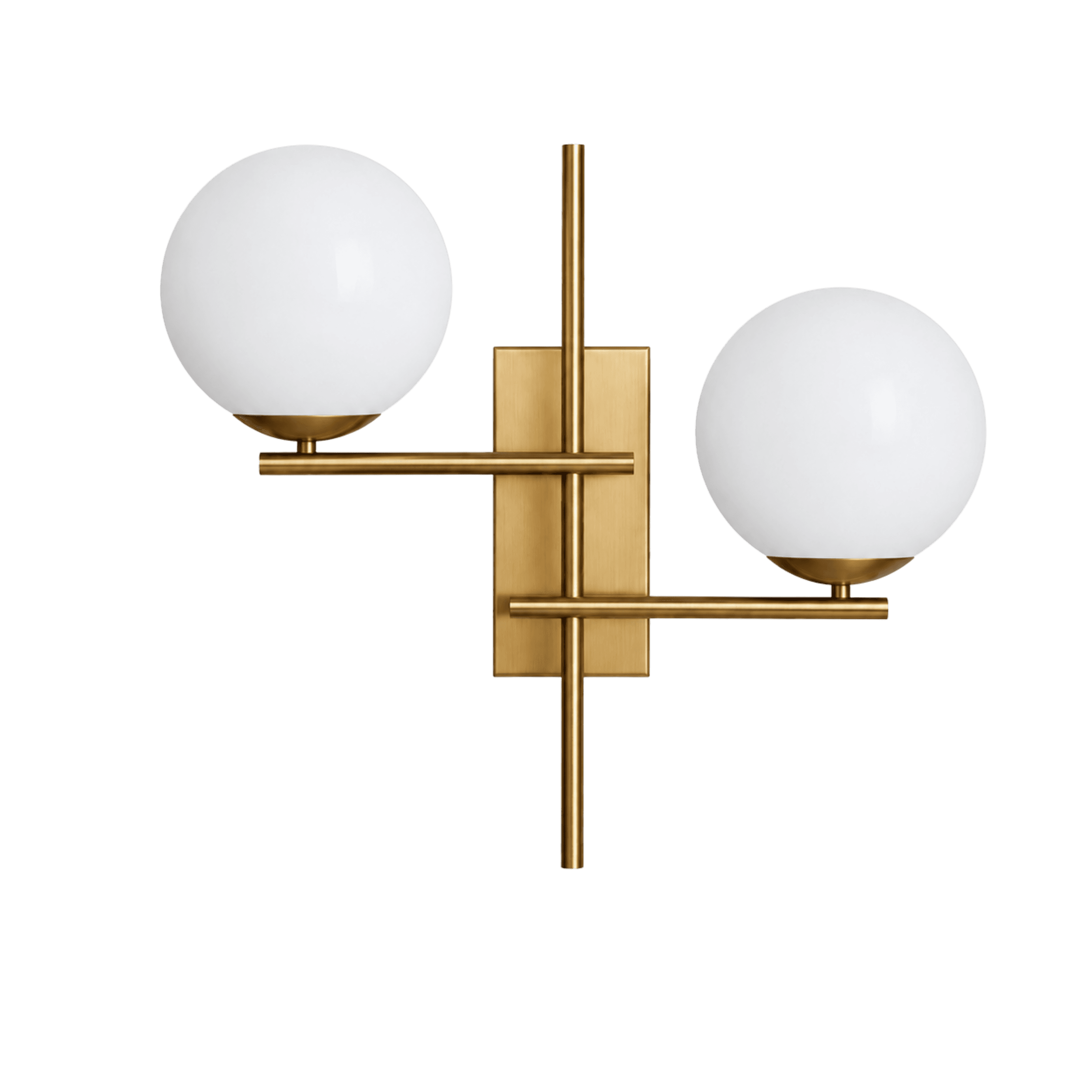 Staggered Arm Gold Wall Light