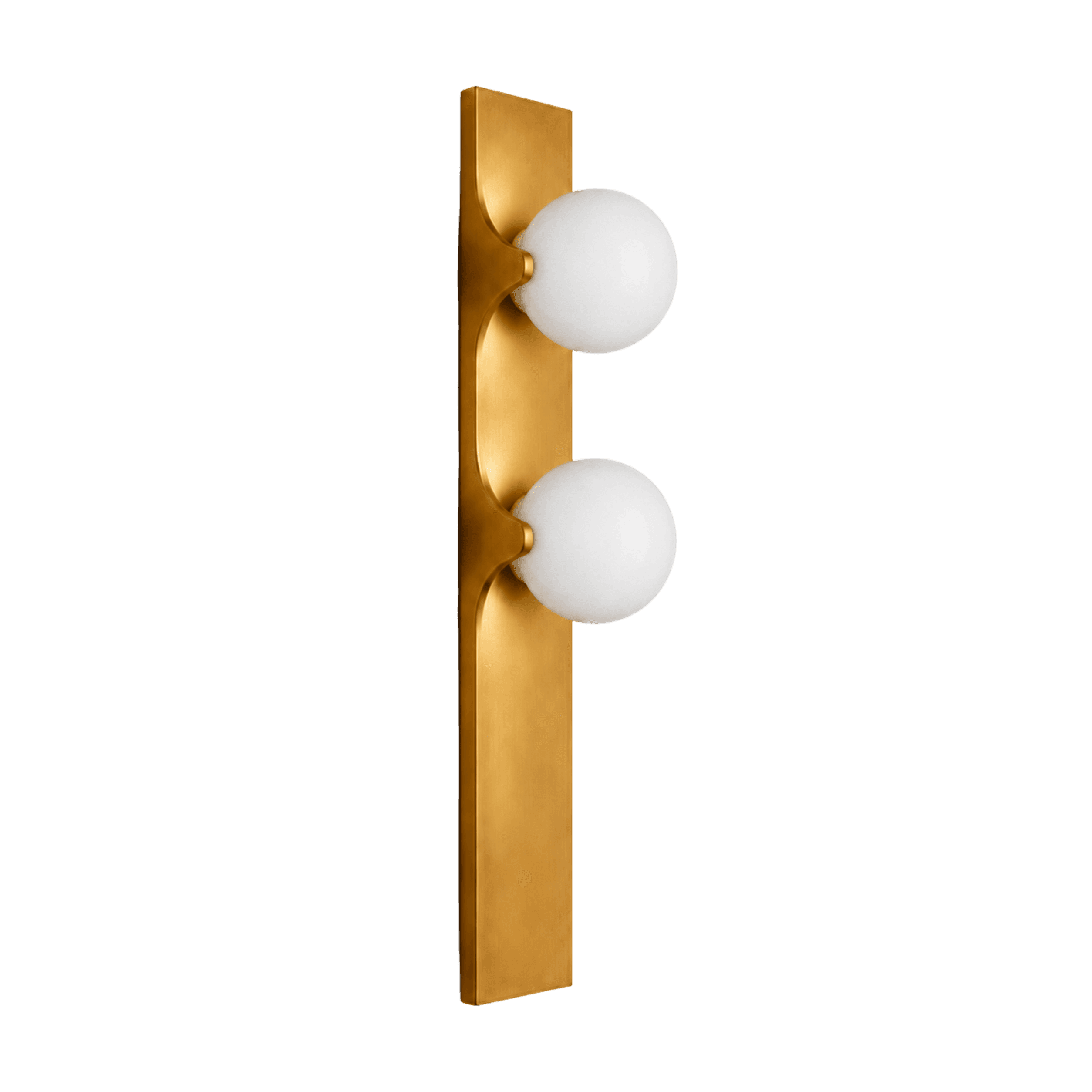 Vertical Twin Globe Wall Light