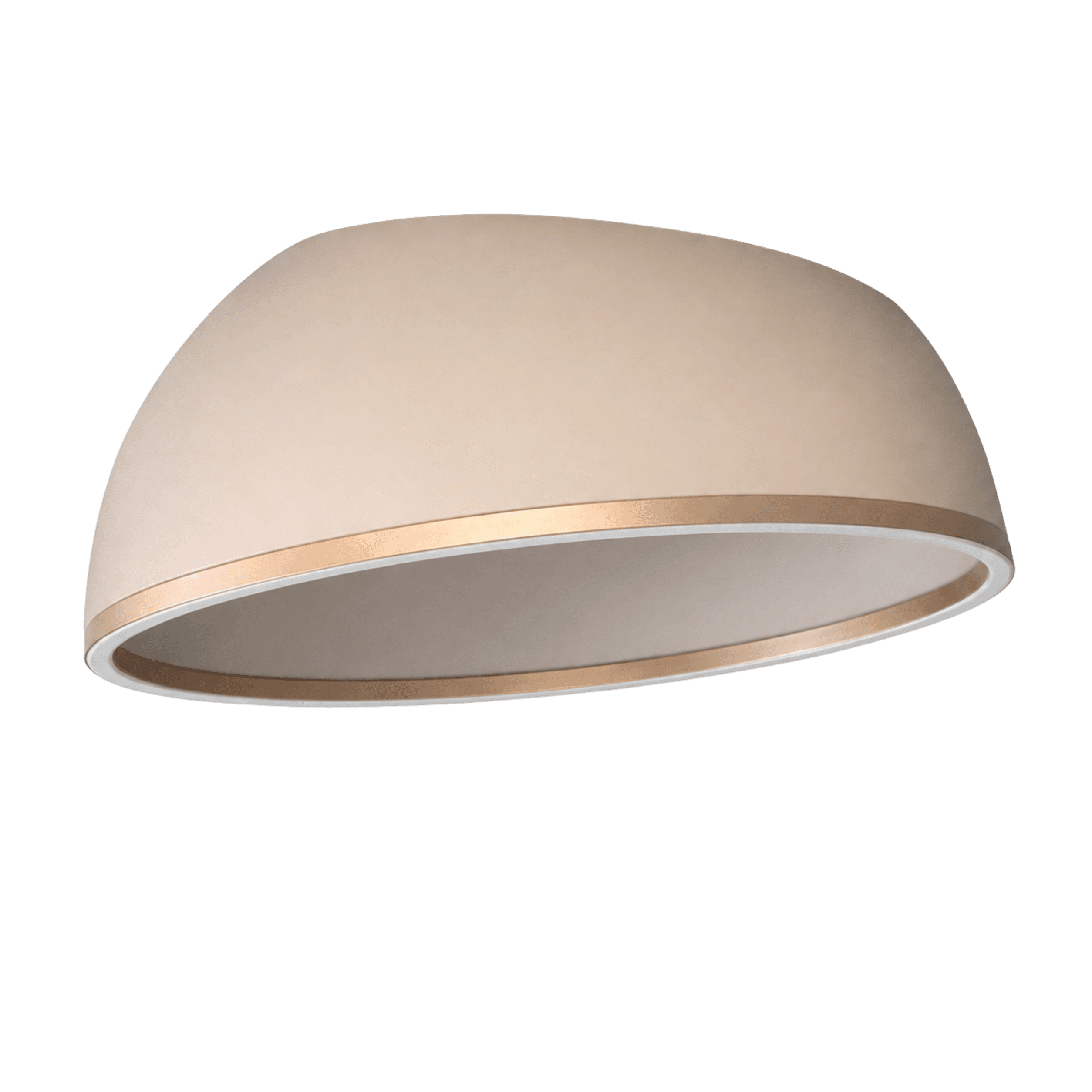 LitMeUp Beige Dome LED Ceiling Light with Slim Contrasting Rim