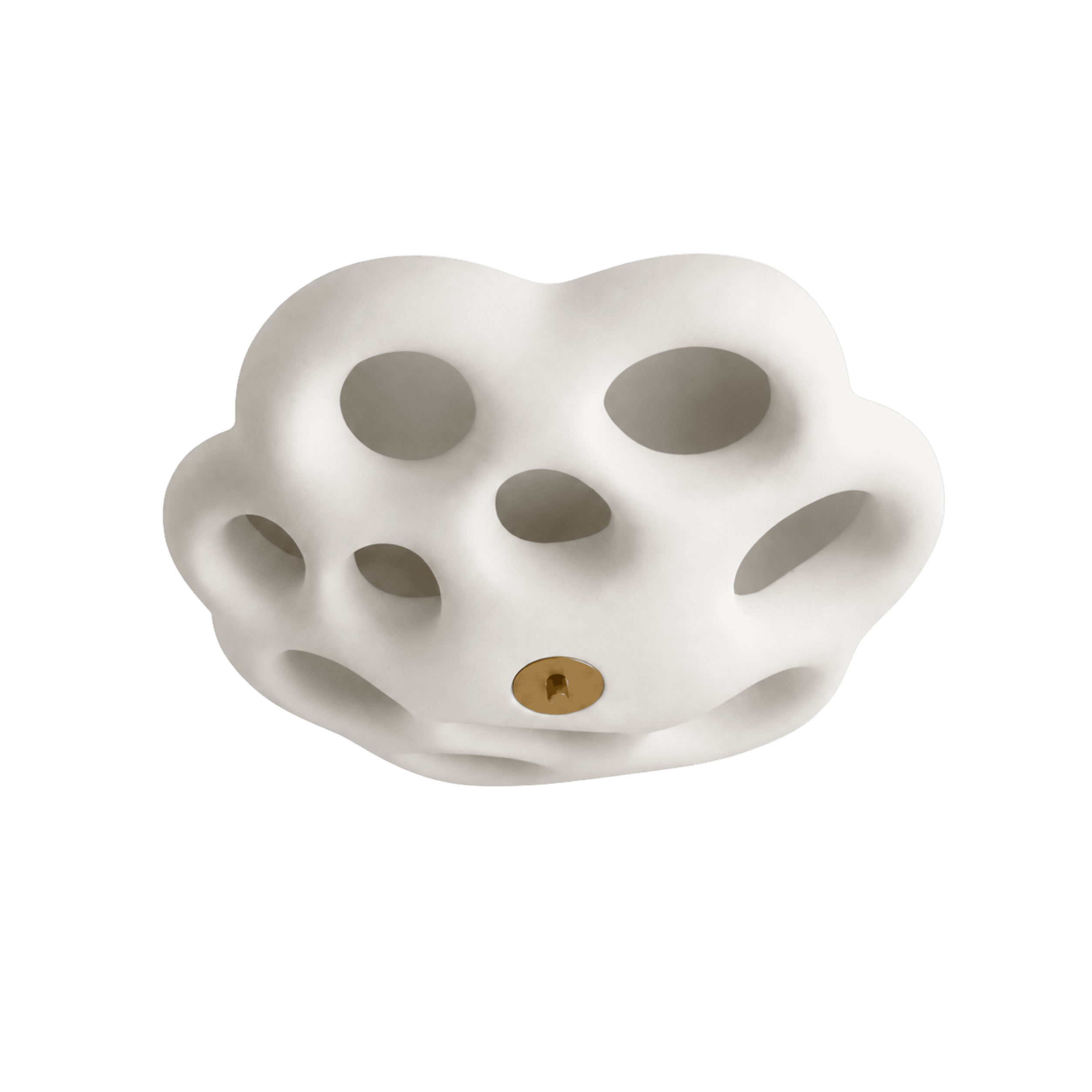 LitMeUp White Sculptural Ceiling Light with Rounded Cut-Outs