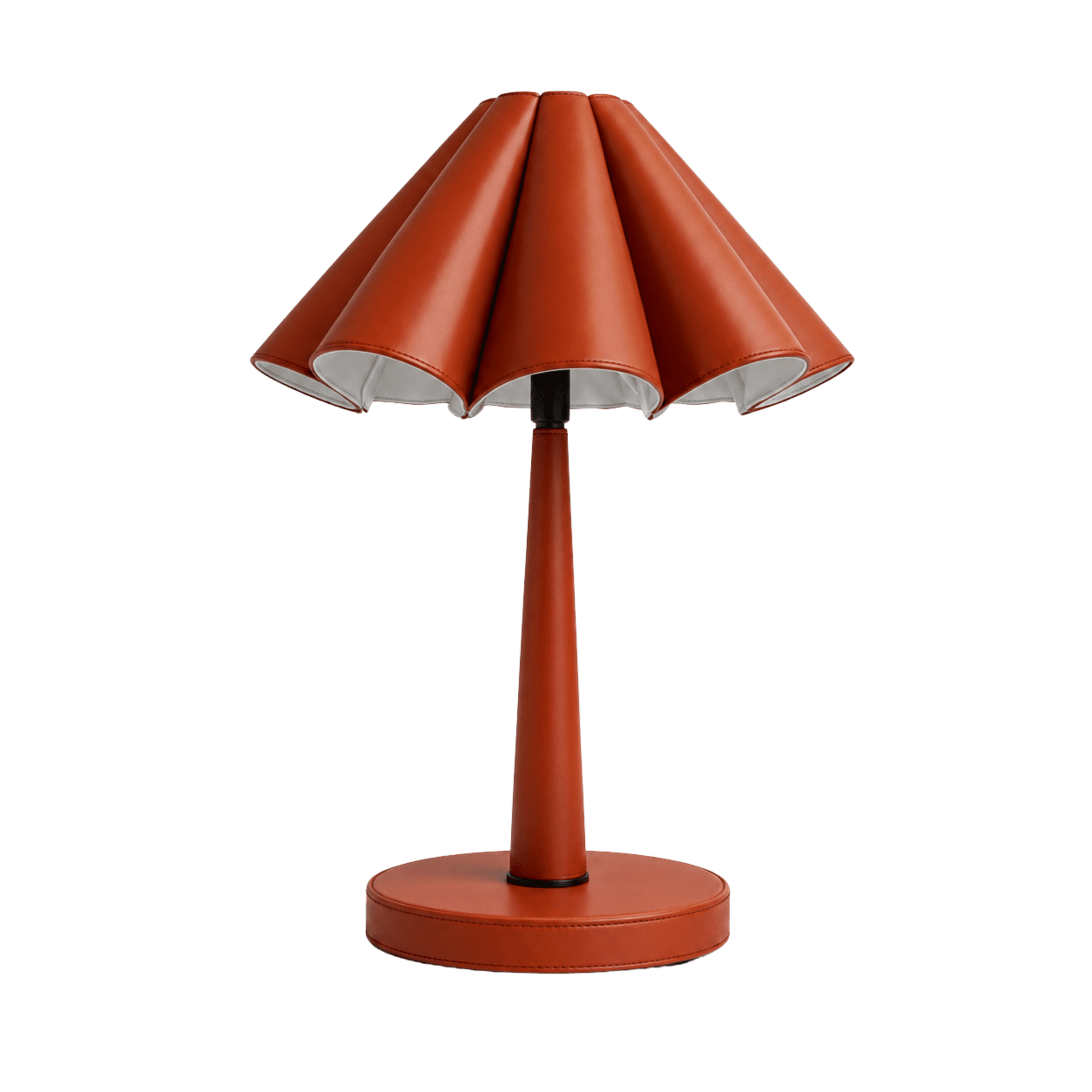 LitMeUp Maroon Table Lamp with Pleated Shade