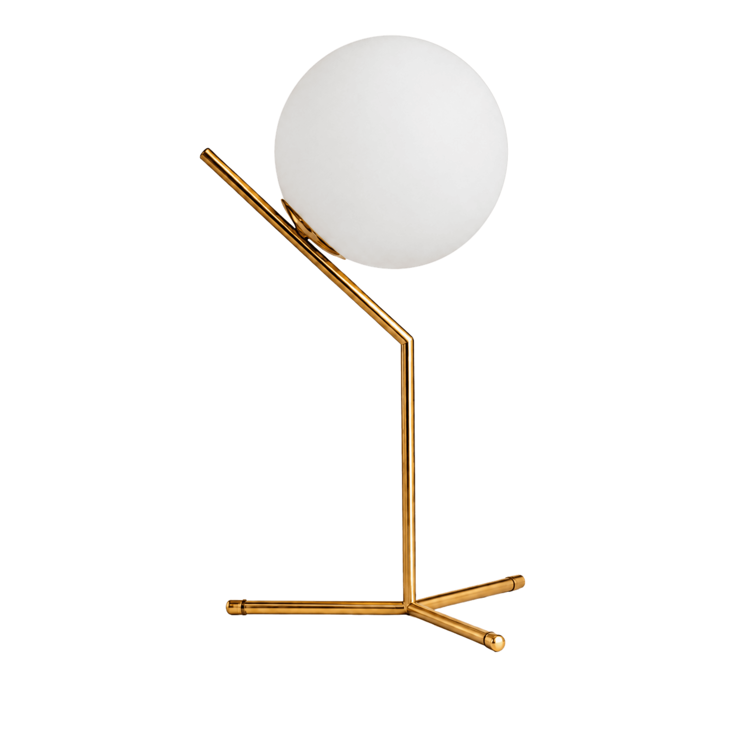 LitMeUp Golden Glass Globe Table Lamp with Angular Stem