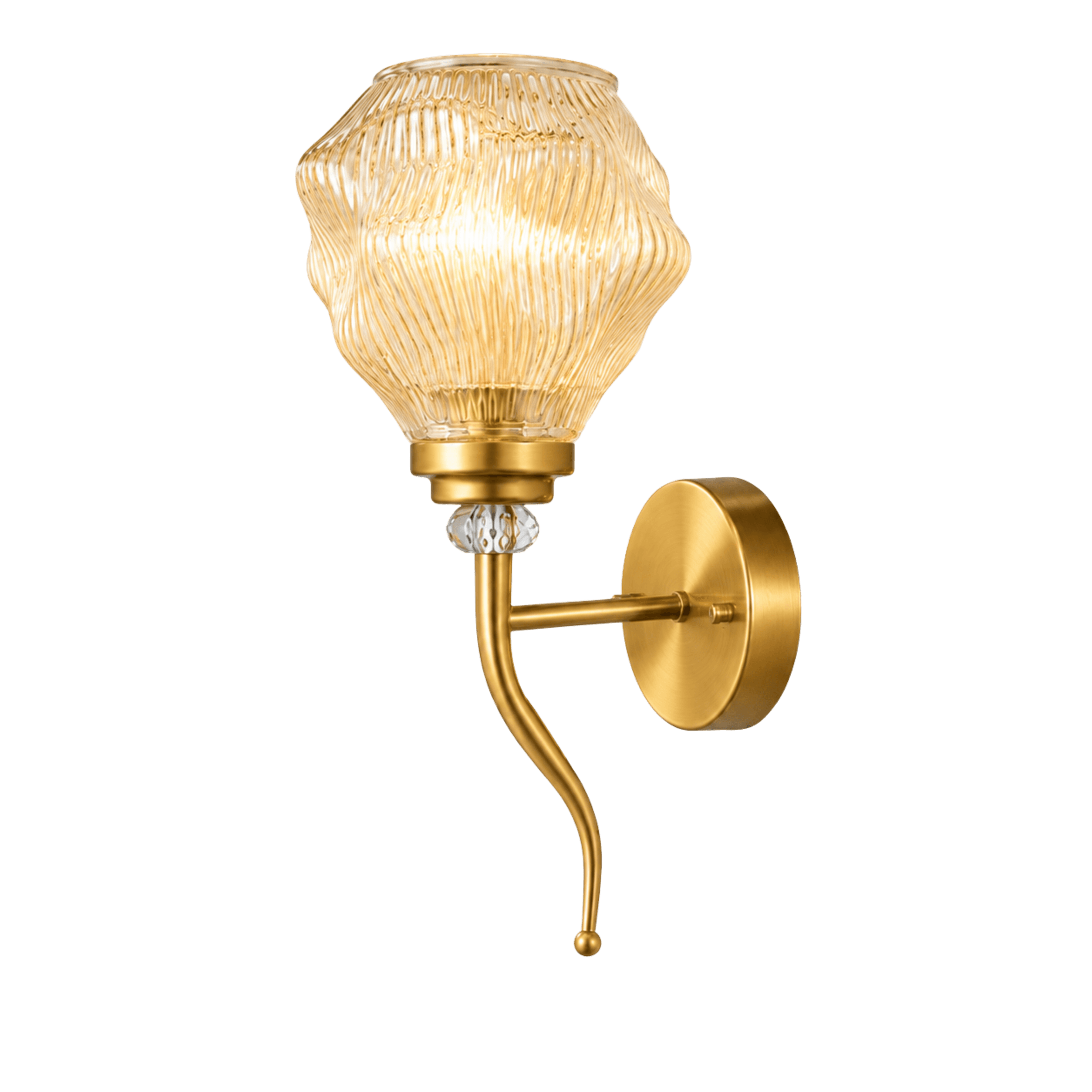 Golden Curve Arm Wall Light