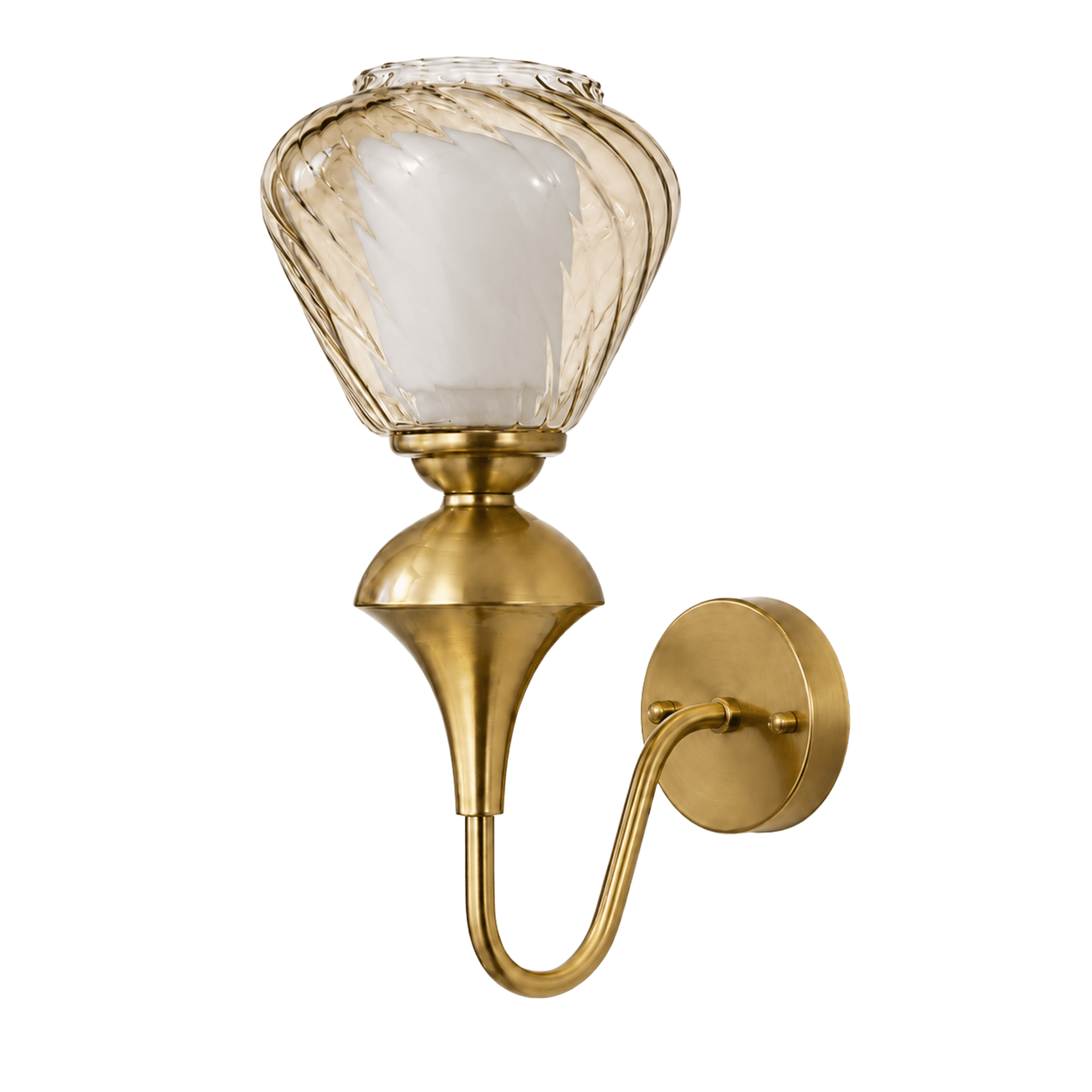 Amber Swirl Trumpet Wall Light