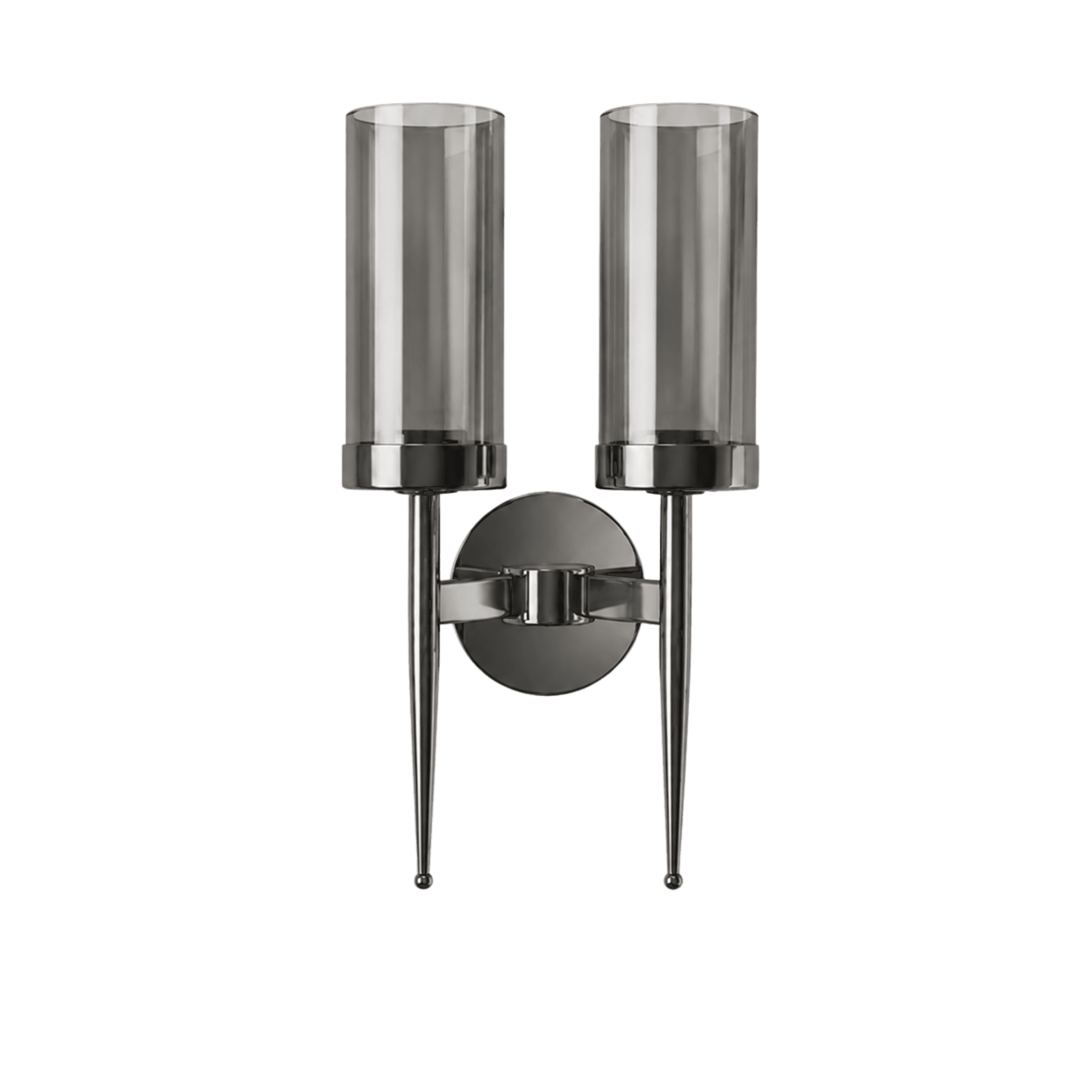 Gunmetal Twin Taper Wall Light
