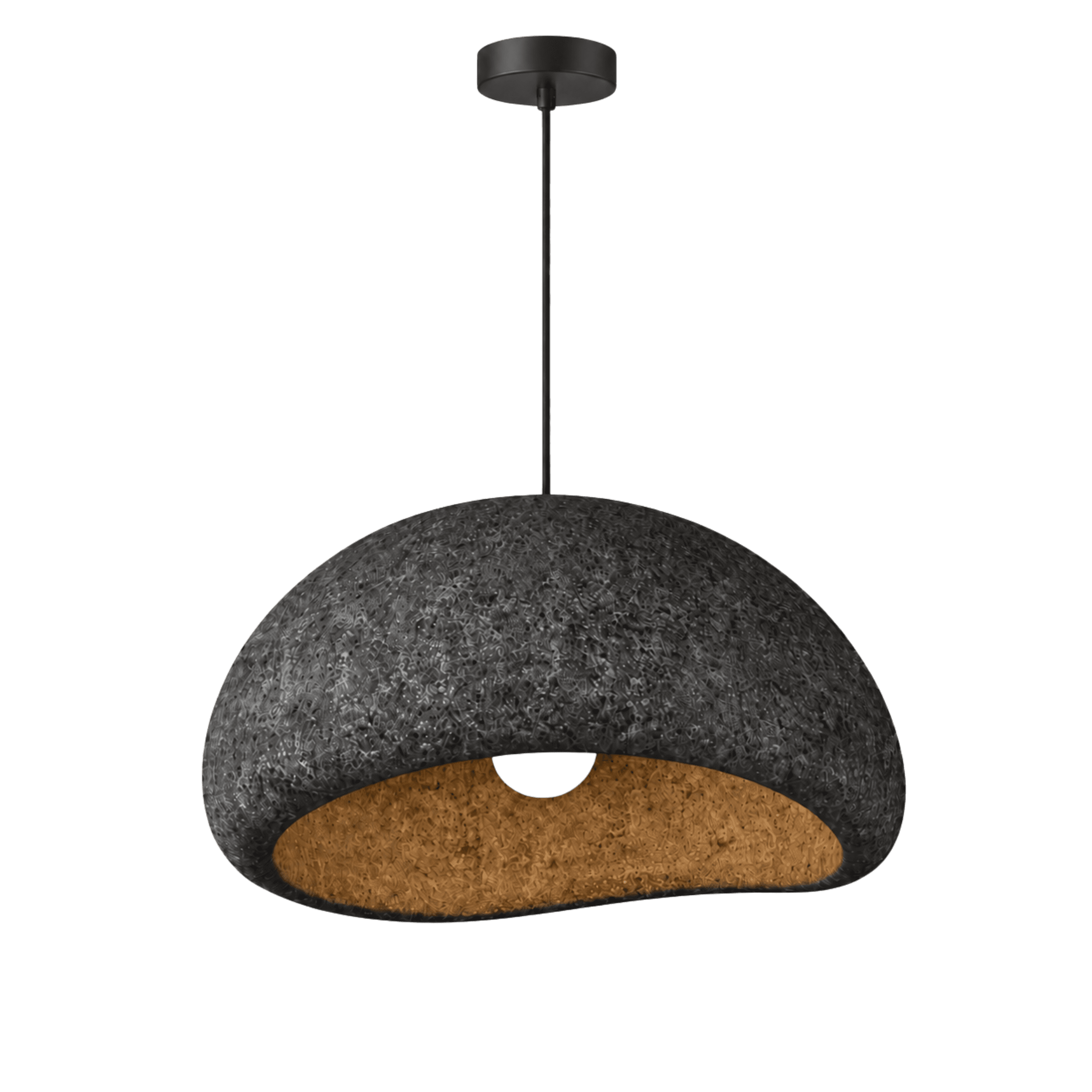 Japandi  Dark Gray Cloud Pendant Light