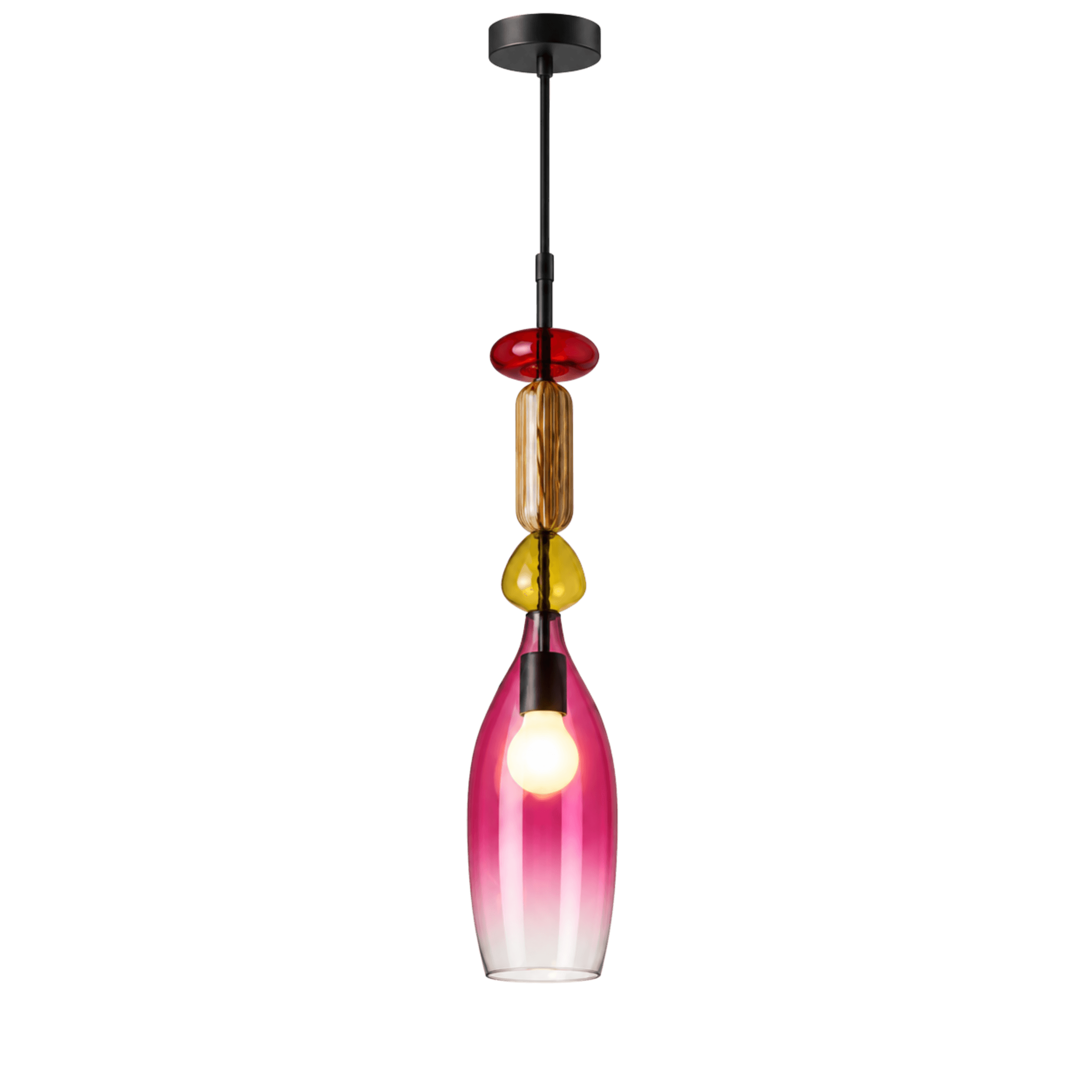 Cascade Multi-Bead Glass Pendant Light
