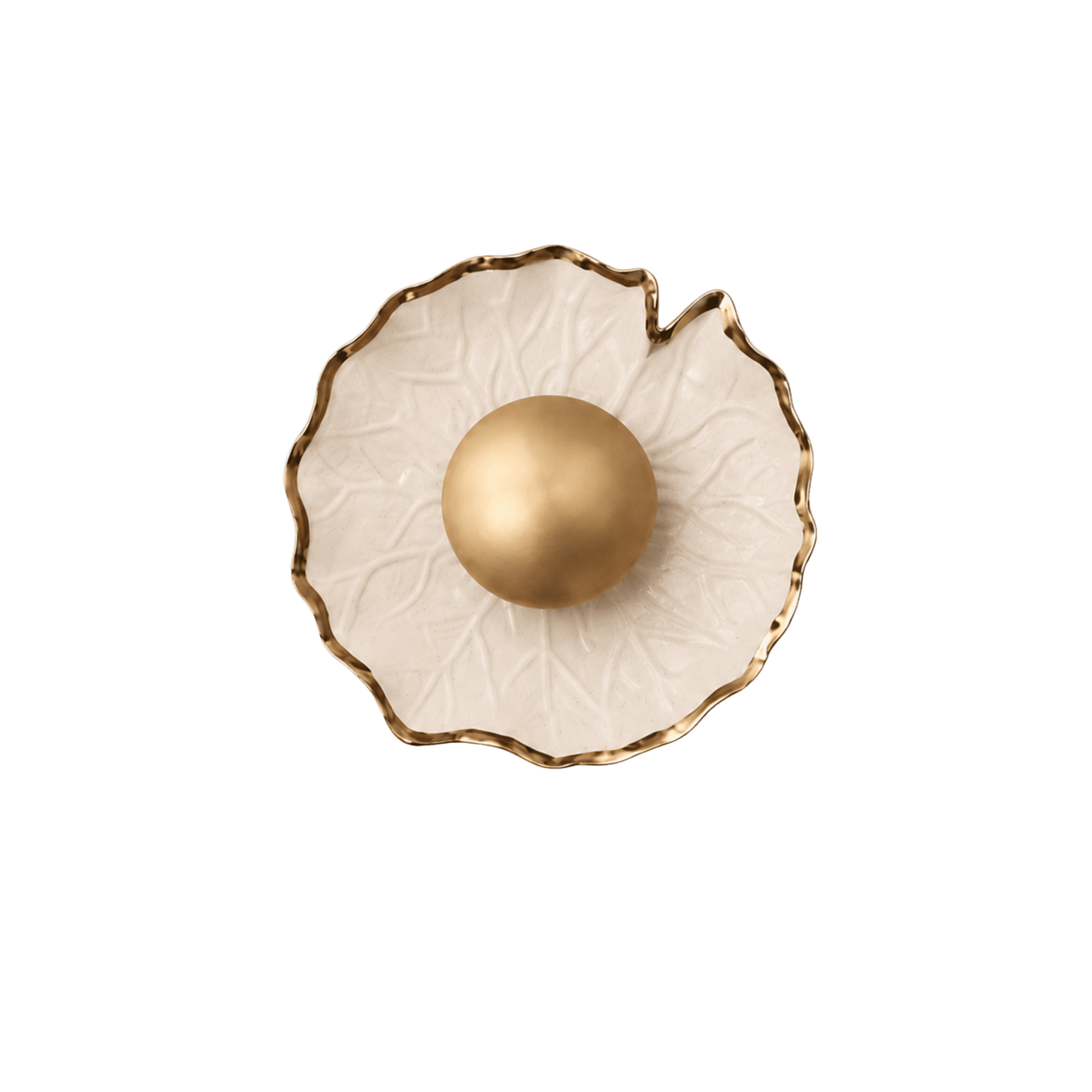 Golden Pearl Leaf Wall Light