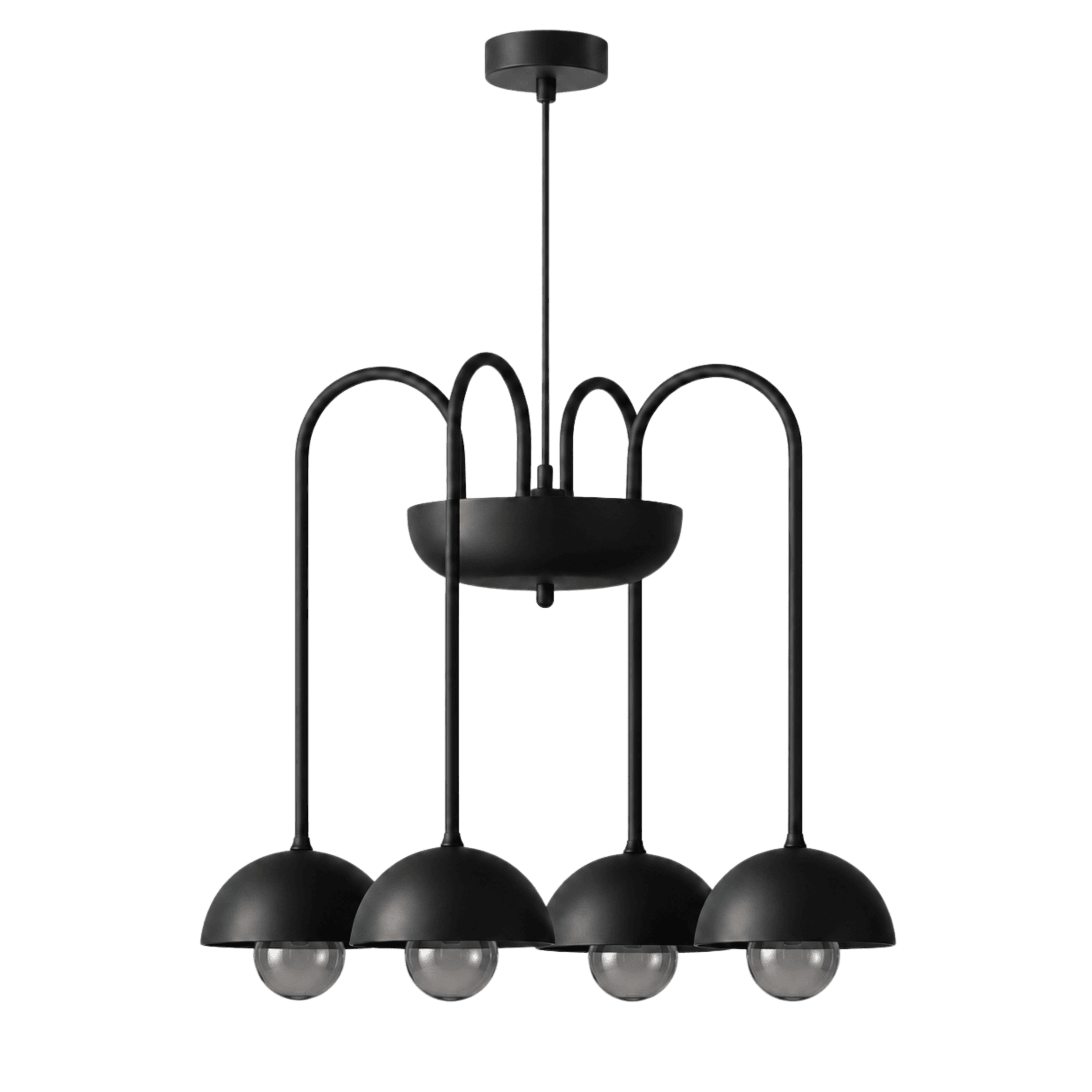 Quad Dome Loop Chandelier Pendant Light