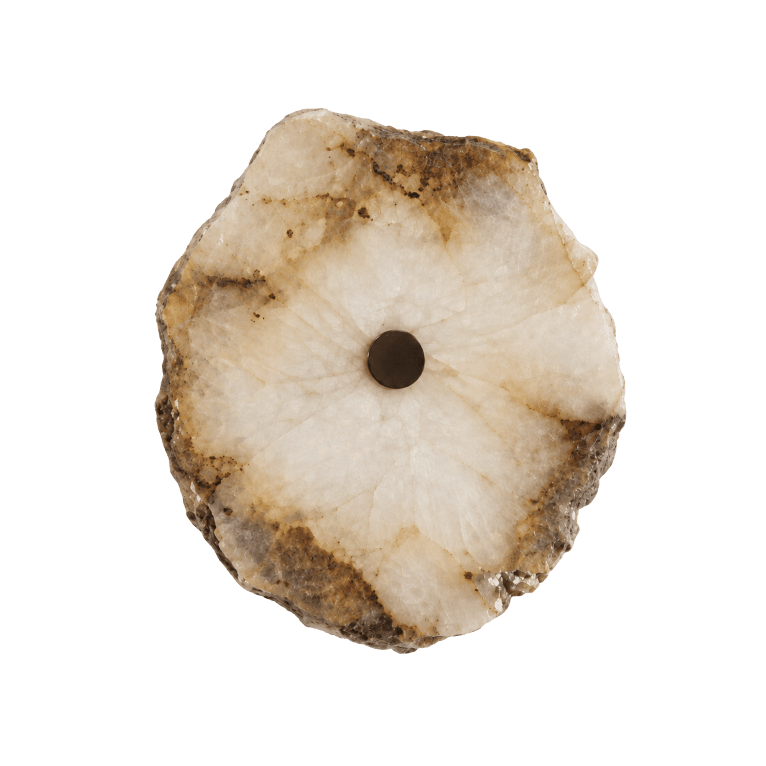 Raw Marble Slice Wall Light