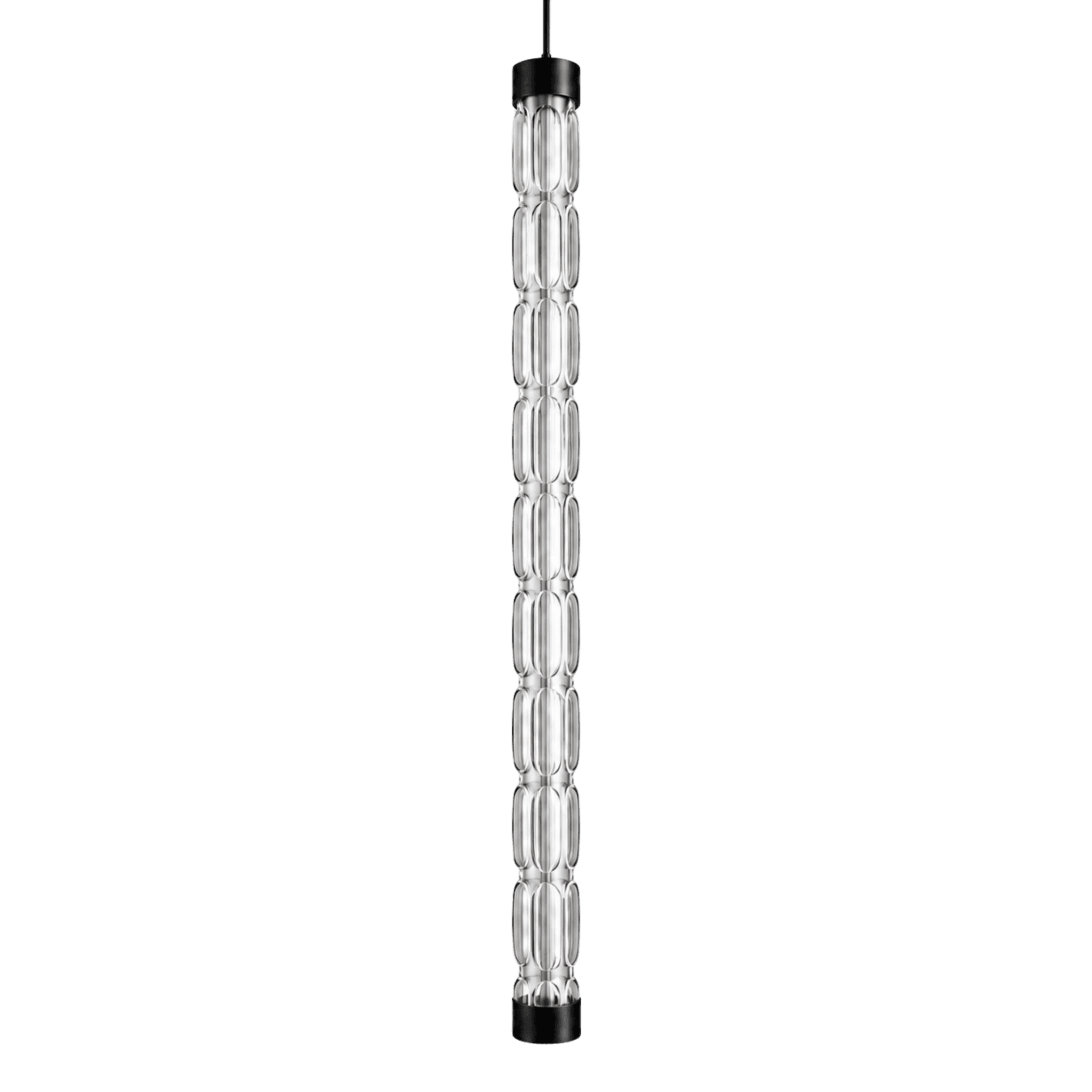 Chain-Link Glass Pendant Light