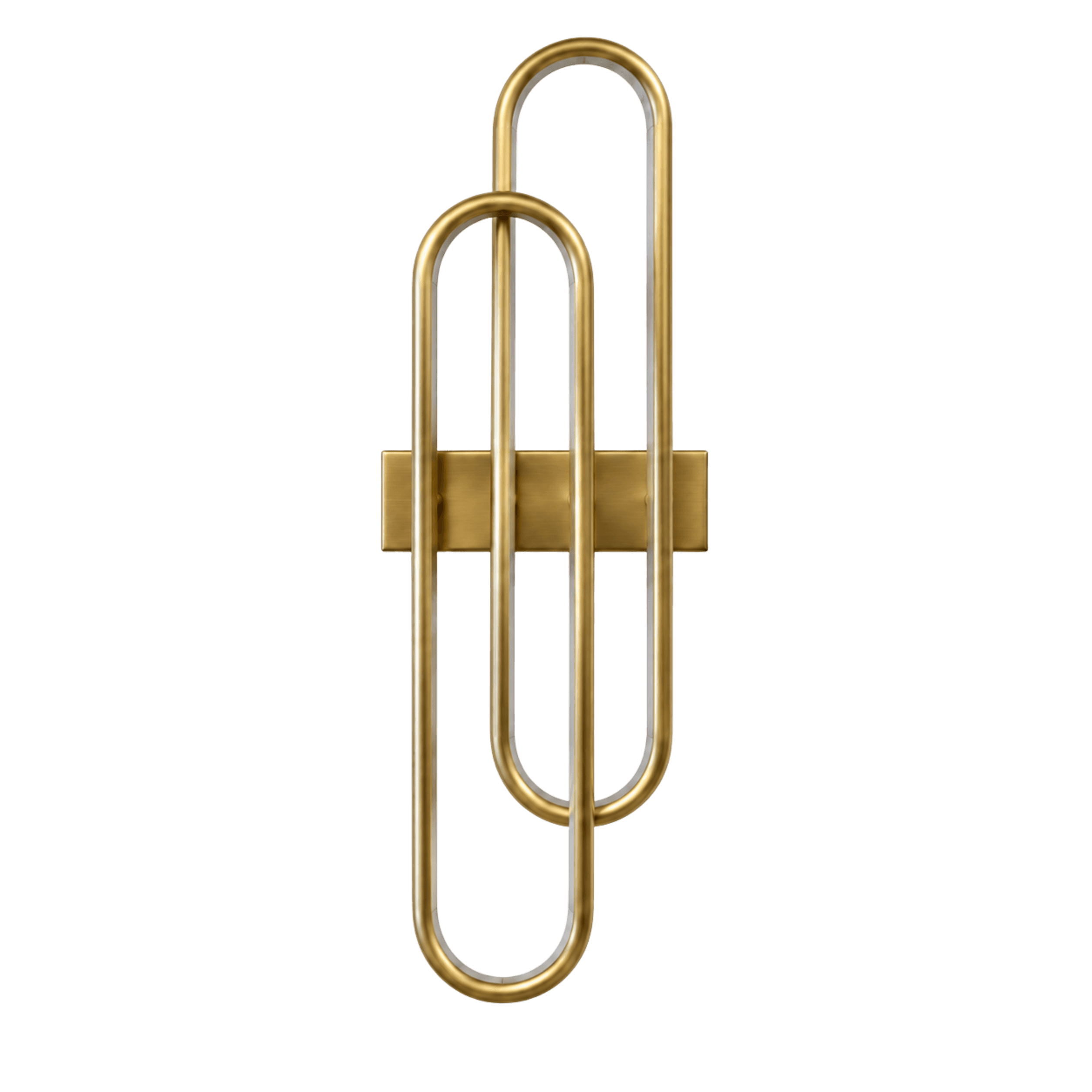 Golden Paperclip Wall Light