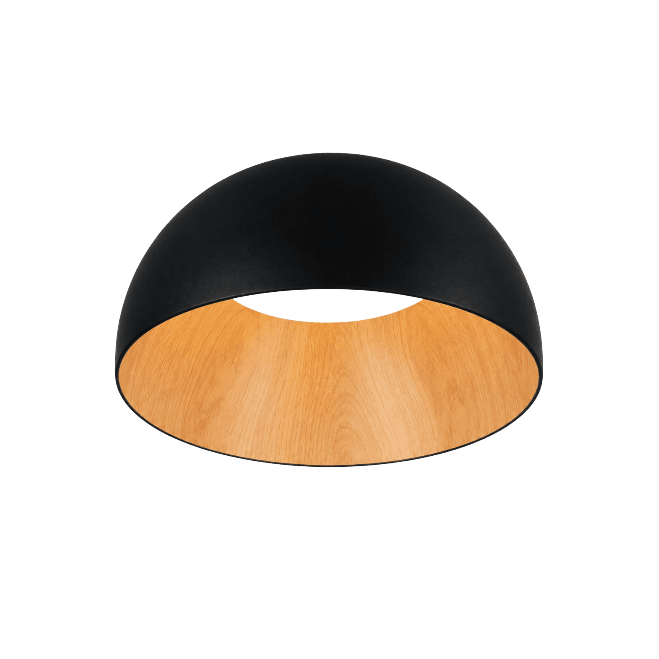 LitMeUp Dome LED Ceiling Light with Wood-Effect Interior