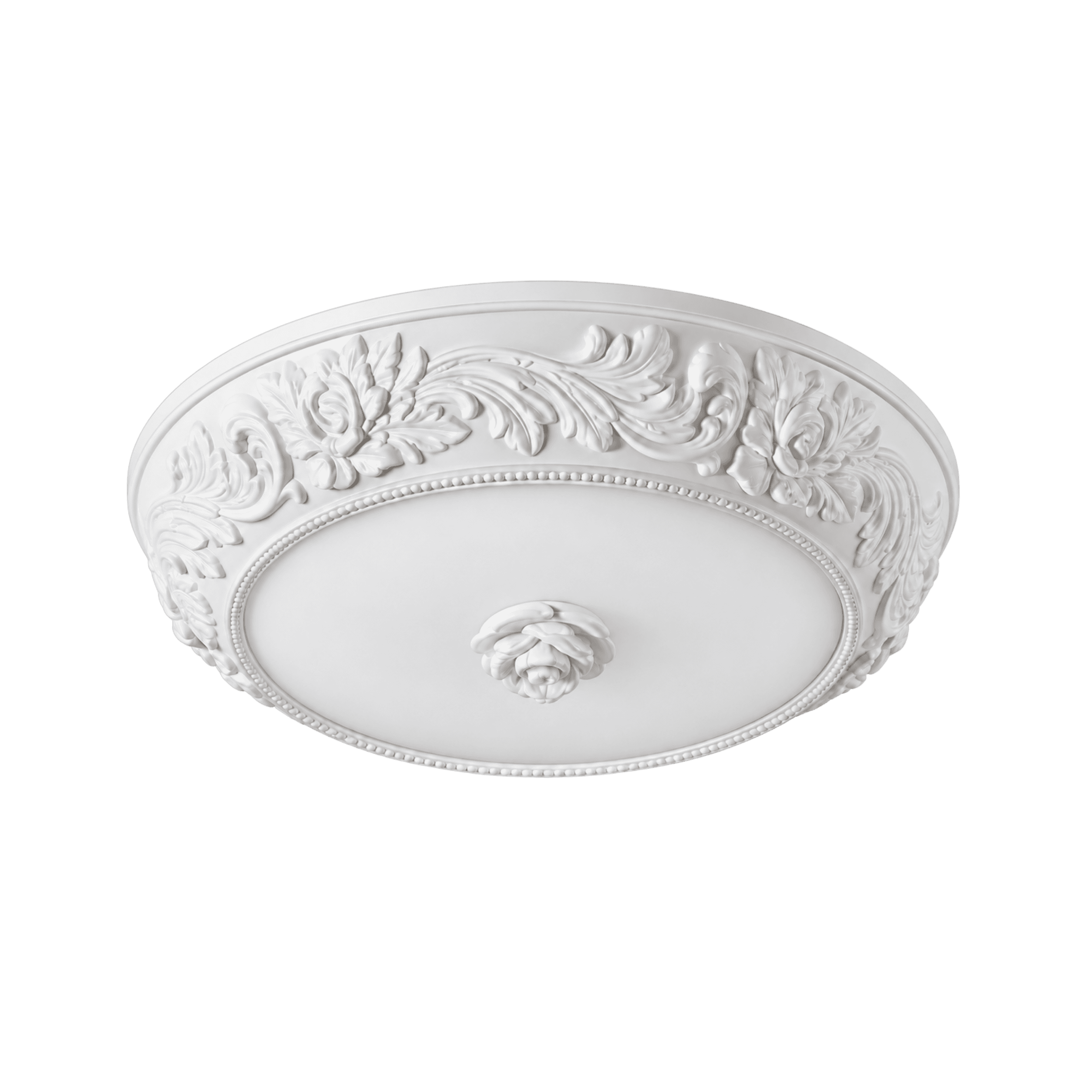 LitMeUp Ornate Floral LED Ceiling Light in Off-White