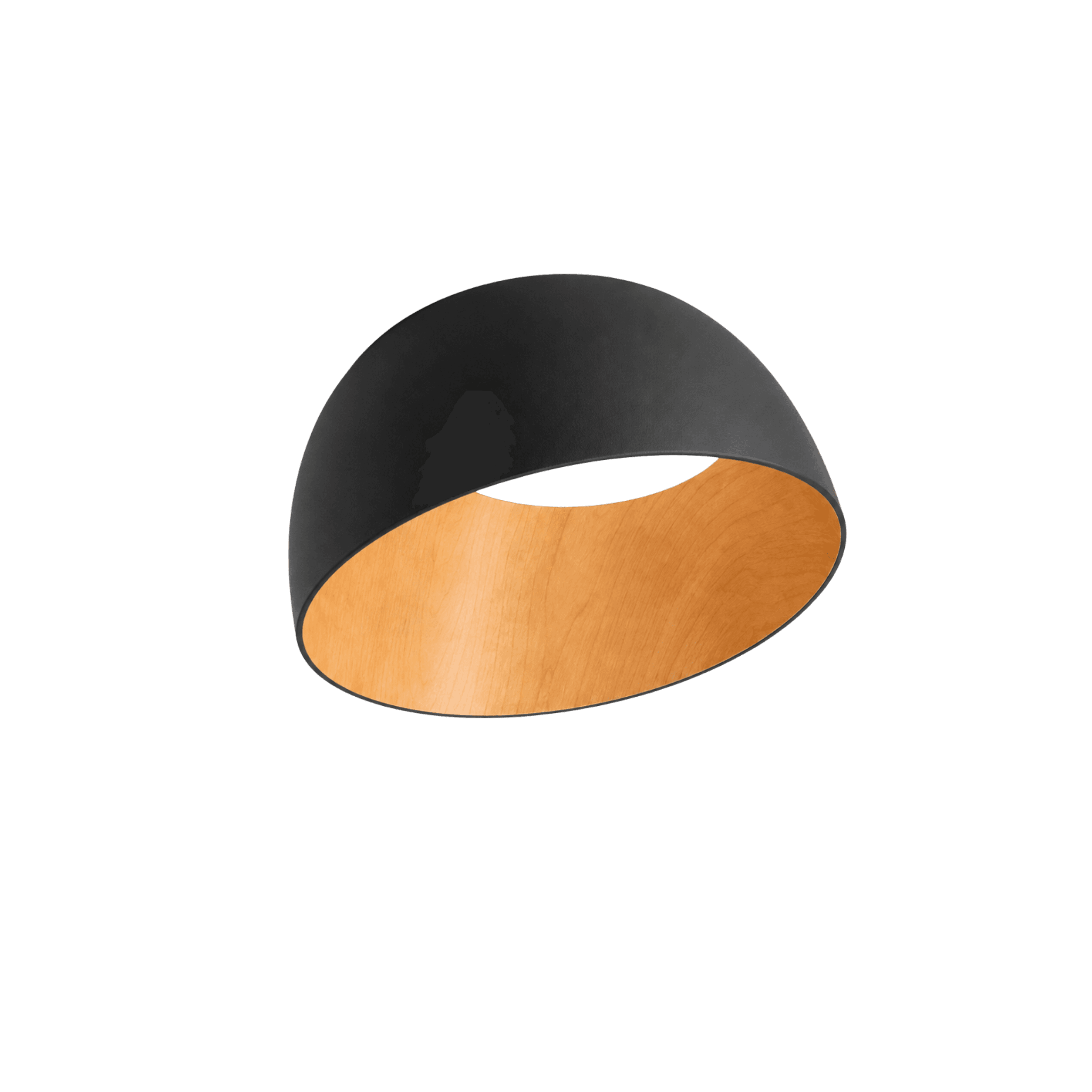 LitMeUp Dome LED Ceiling Light with Wood-Effect Interior