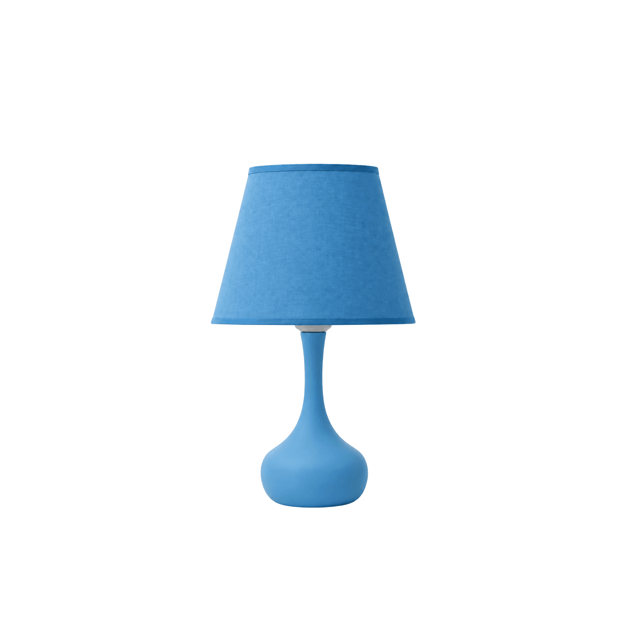 LitMeUp Fabric Shade Table Lamp with Curved Bottle-Shaped Base