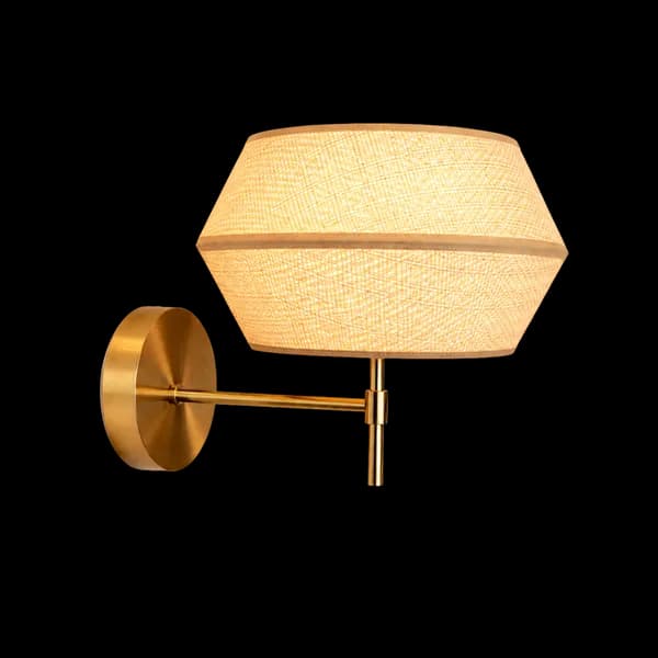 Jute Drum Wall Light