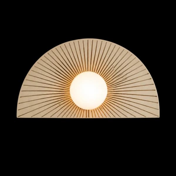 Sunburst Half Moon Wall Light