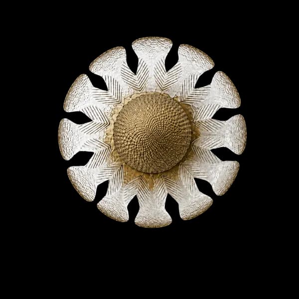 Sunflower Glass Wall Light