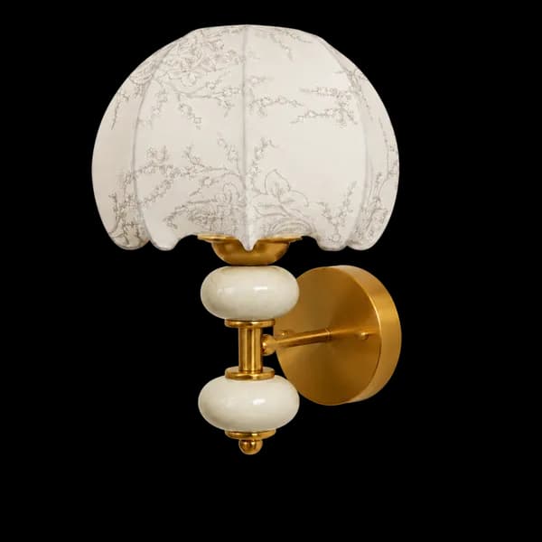 Vintage Floral Scallop Wall Sconce