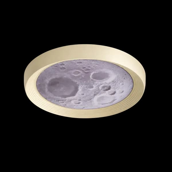 LitMeUp Moon-Pattern LED Ceiling Light in Yellow and Cream