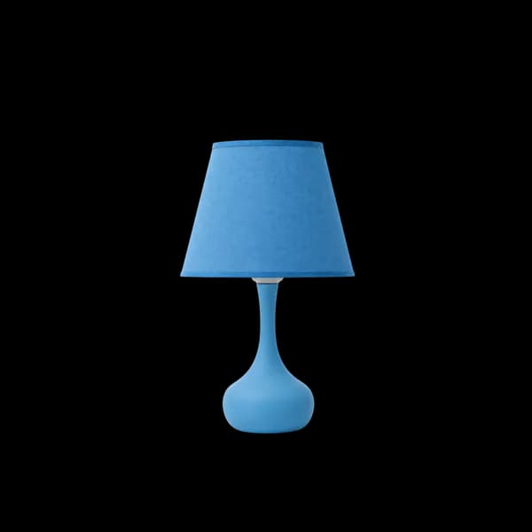 LitMeUp Fabric Shade Table Lamp with Curved Bottle-Shaped Base