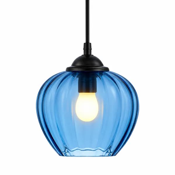 Bloom Ribbed Glass Pendant Light