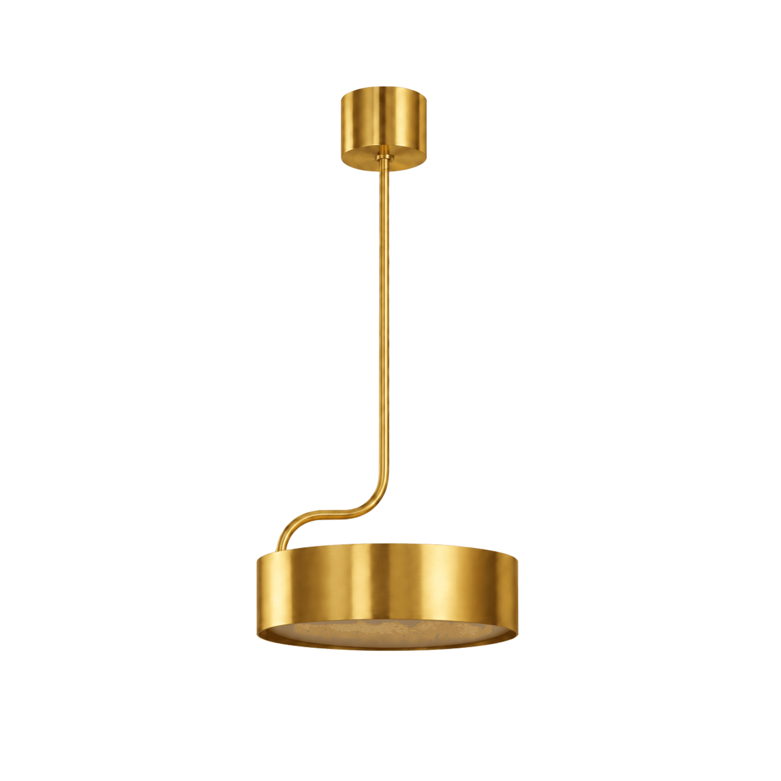 Curved Stem Ring Pendant Light