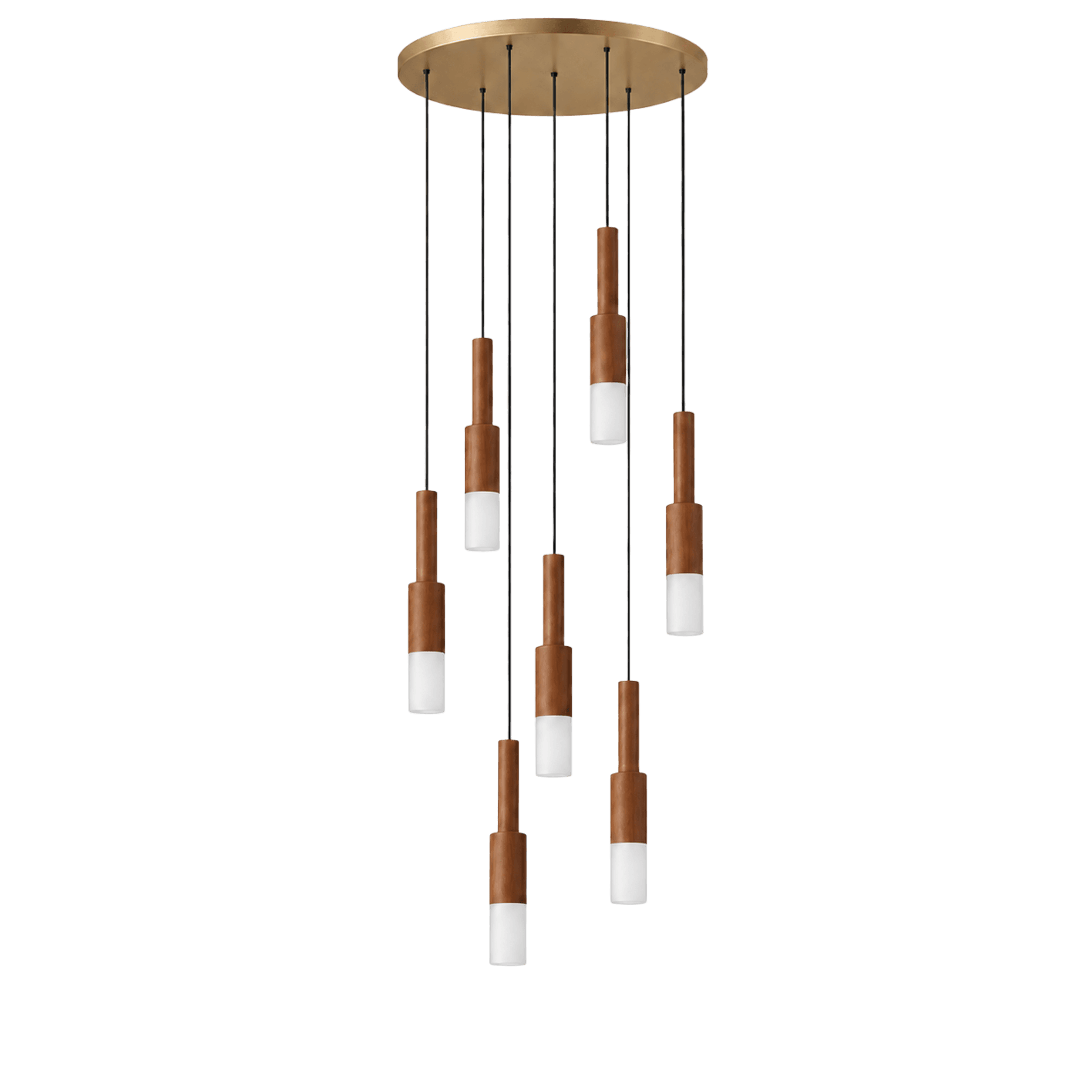 Multi-Drop Marble Cylinder Chandelier Light