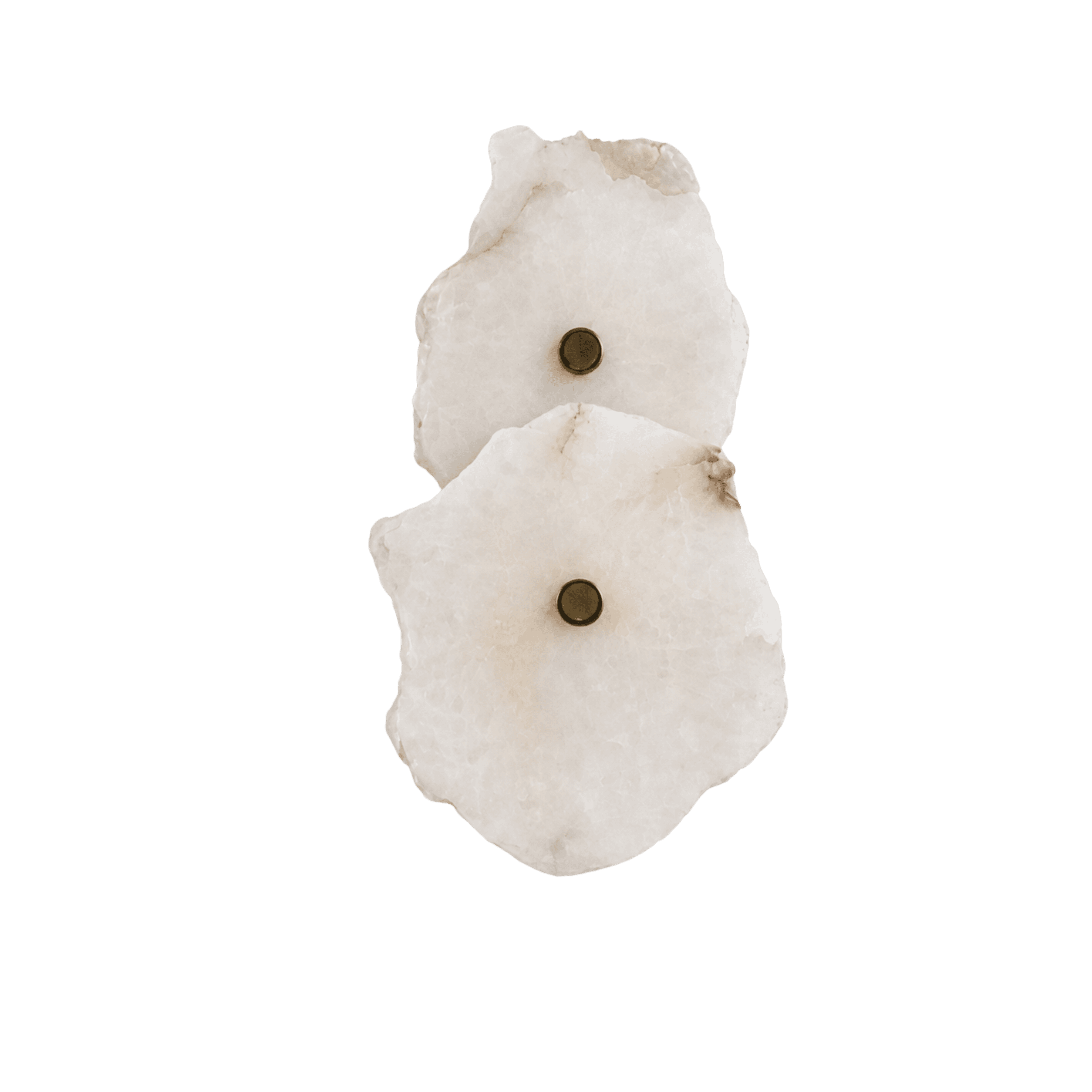 Twin Raw Marble Slice Wall Light