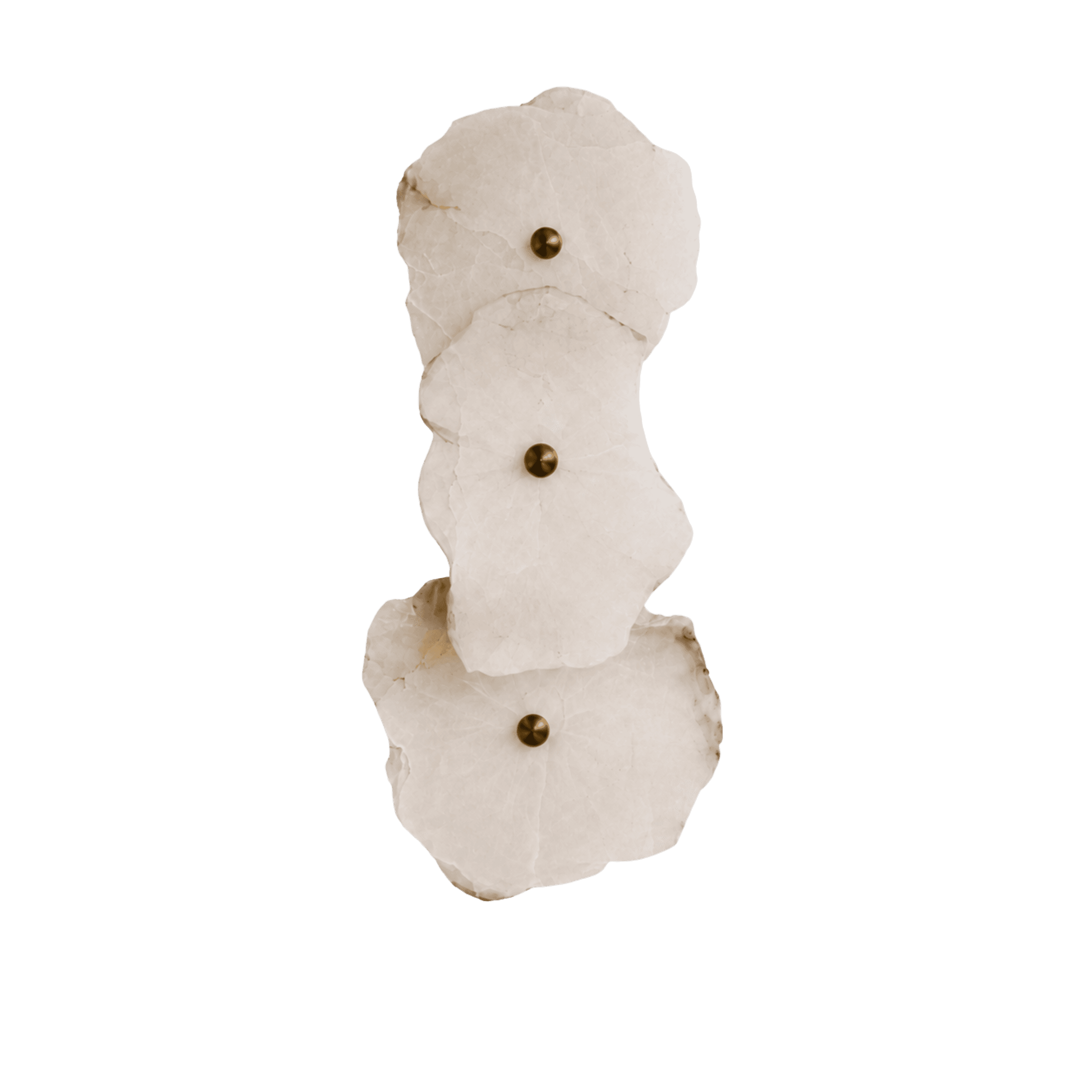 Triple Raw Marble Slice Wall Light