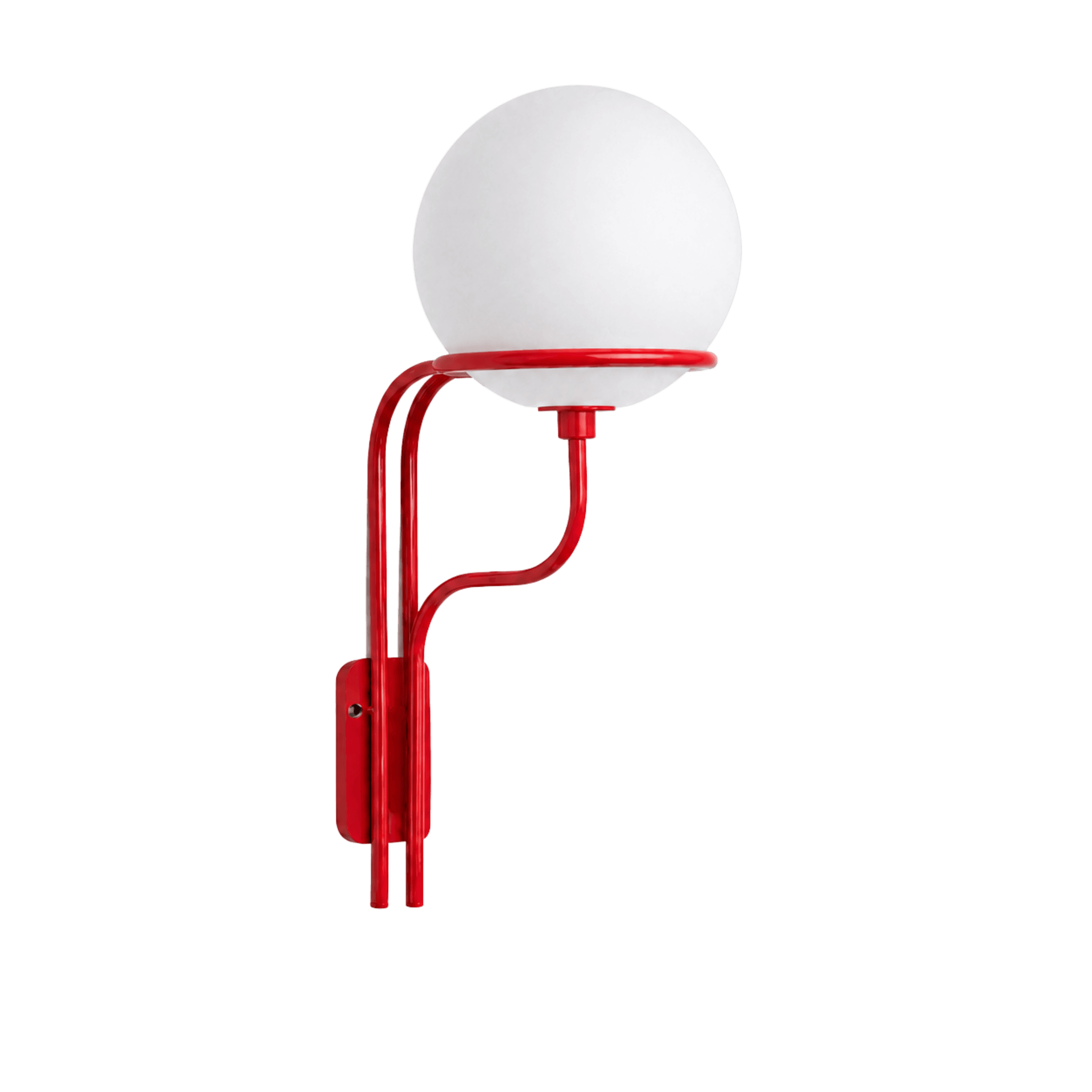 Red Loop Globe Wall Light
