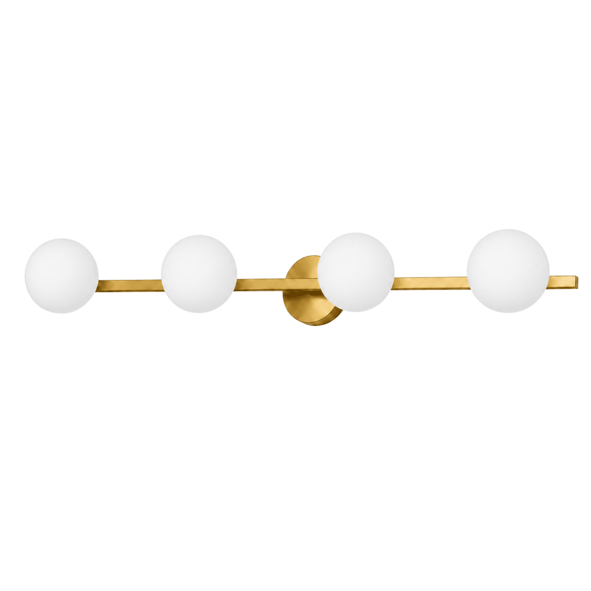 Quad Globe Gold Wall Light