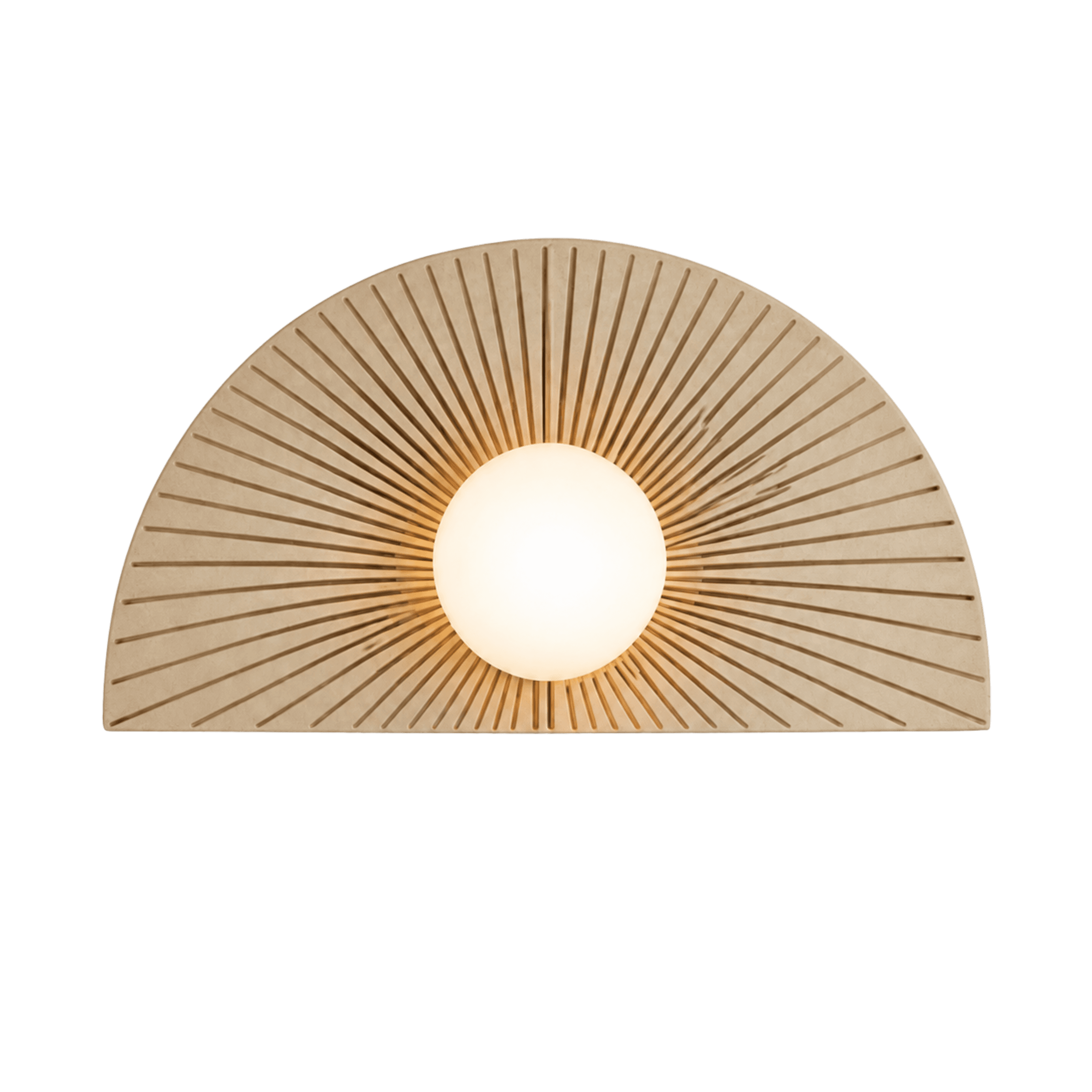 Sunburst Half Moon Wall Light