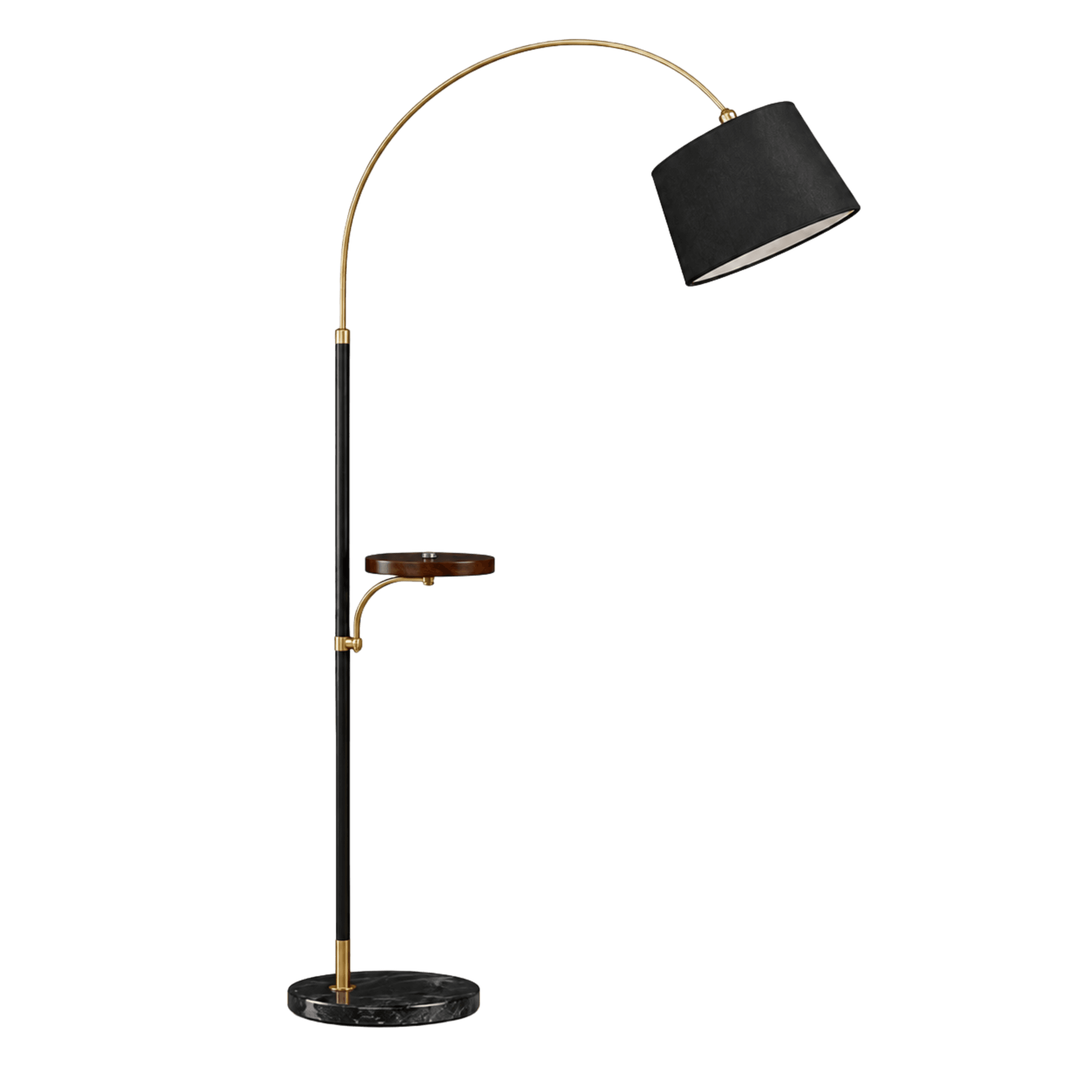 Halo Arc Floor Lamp with Tray Table