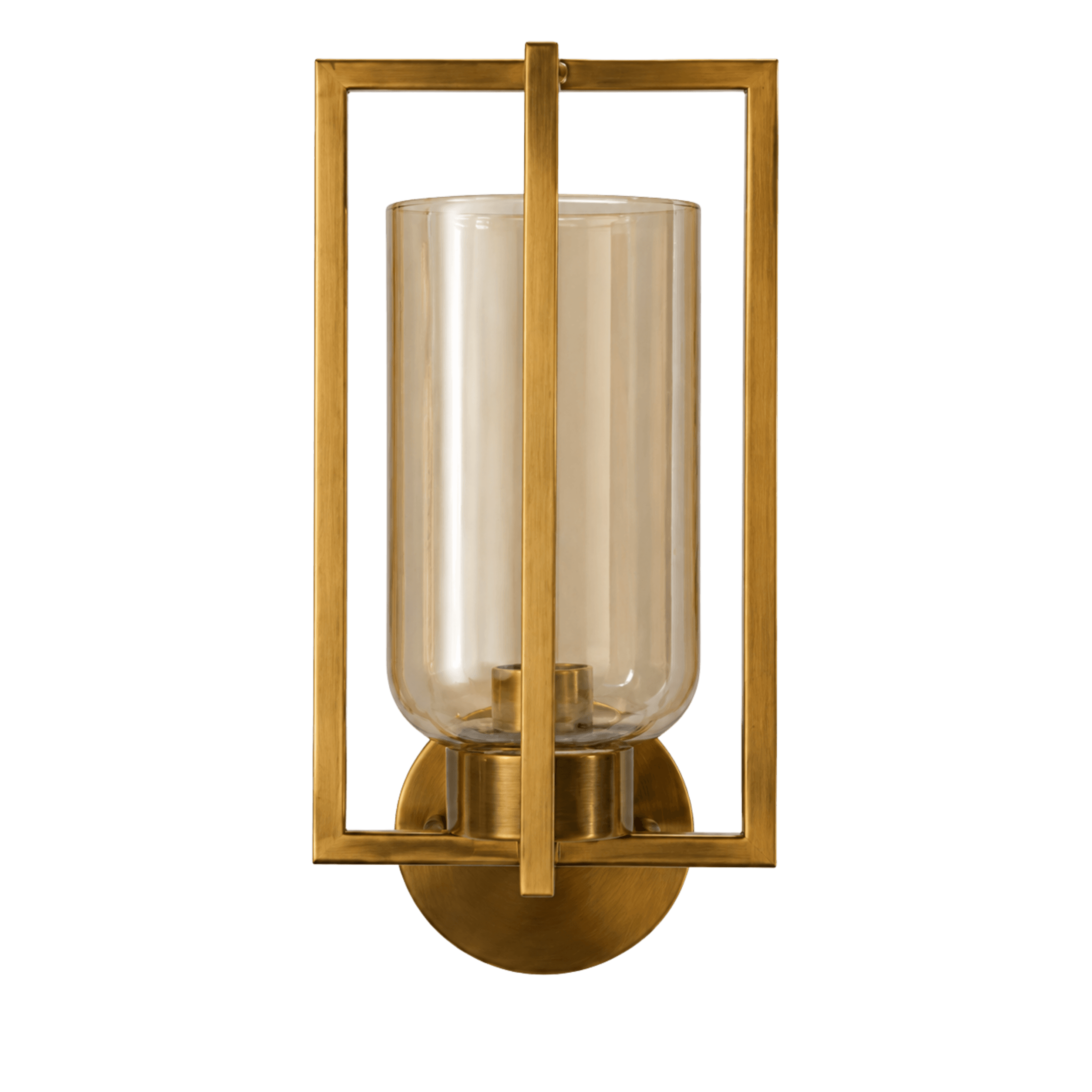 Cube Frame Gold Wall Light