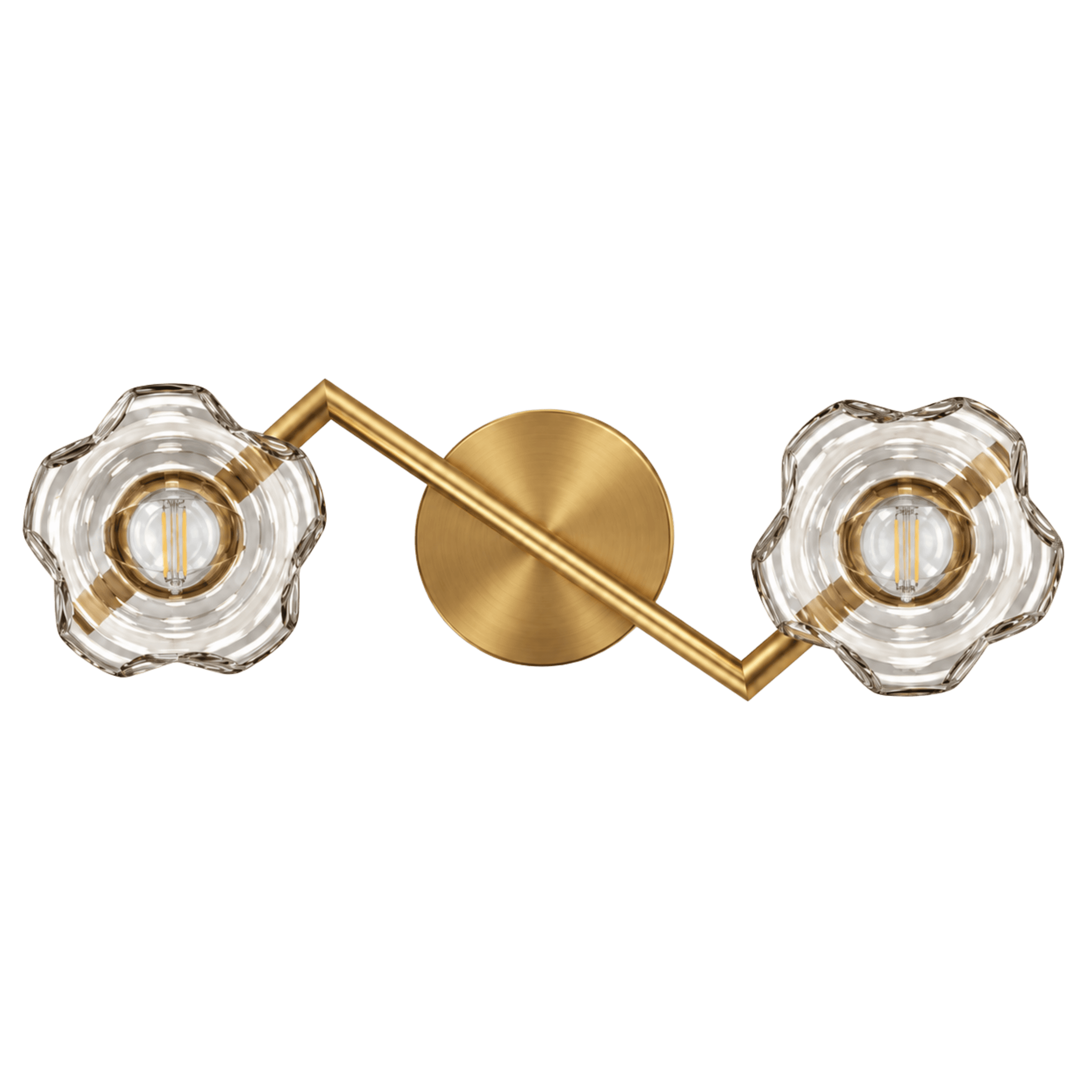 Win Flower Zigzag GD Wall Light